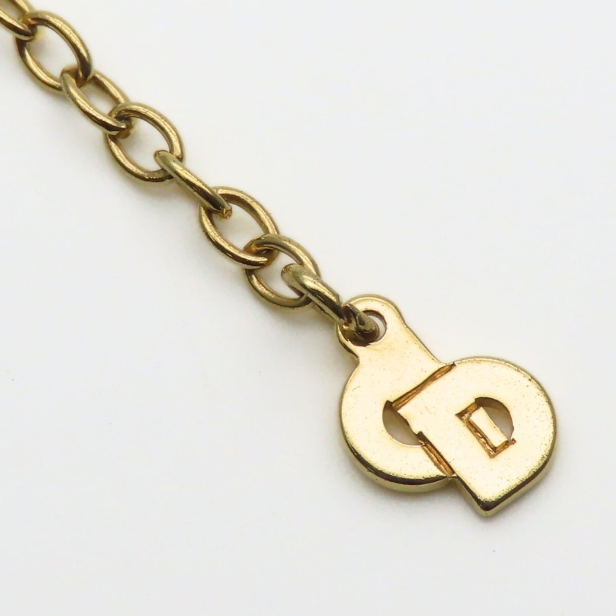 Dior Christian Dior CD logo necklace in gold GP plated metal for women. Size ONE SIZE - 7 Thumbnail