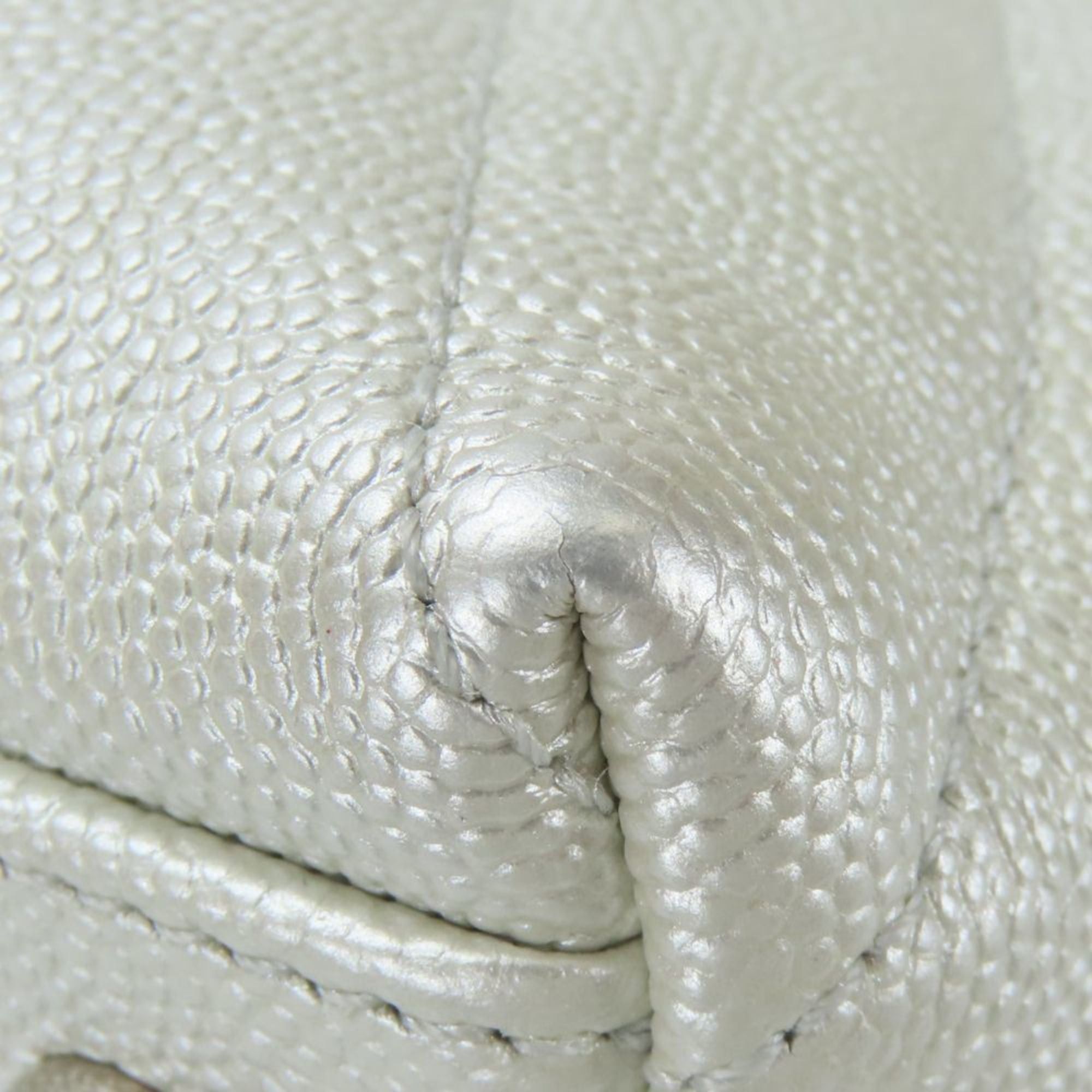 Chanel Chanel Coco Handle XS Handbag with Mark, Caviar Leather, Pearl White, Silver Hardware, V-Stitch, Size 28, Women's, CHANEL Size ONE SIZE - 12 Thumbnail