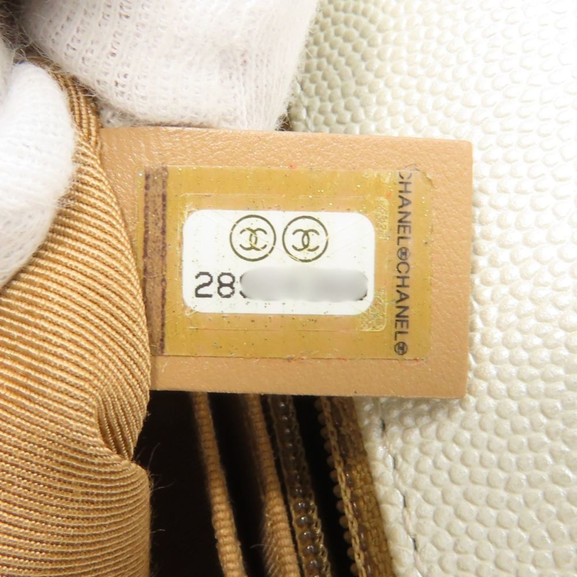 Chanel Chanel Coco Handle XS Handbag with Mark, Caviar Leather, Pearl White, Silver Hardware, V-Stitch, Size 28, Women's, CHANEL Size ONE SIZE - 24 Thumbnail