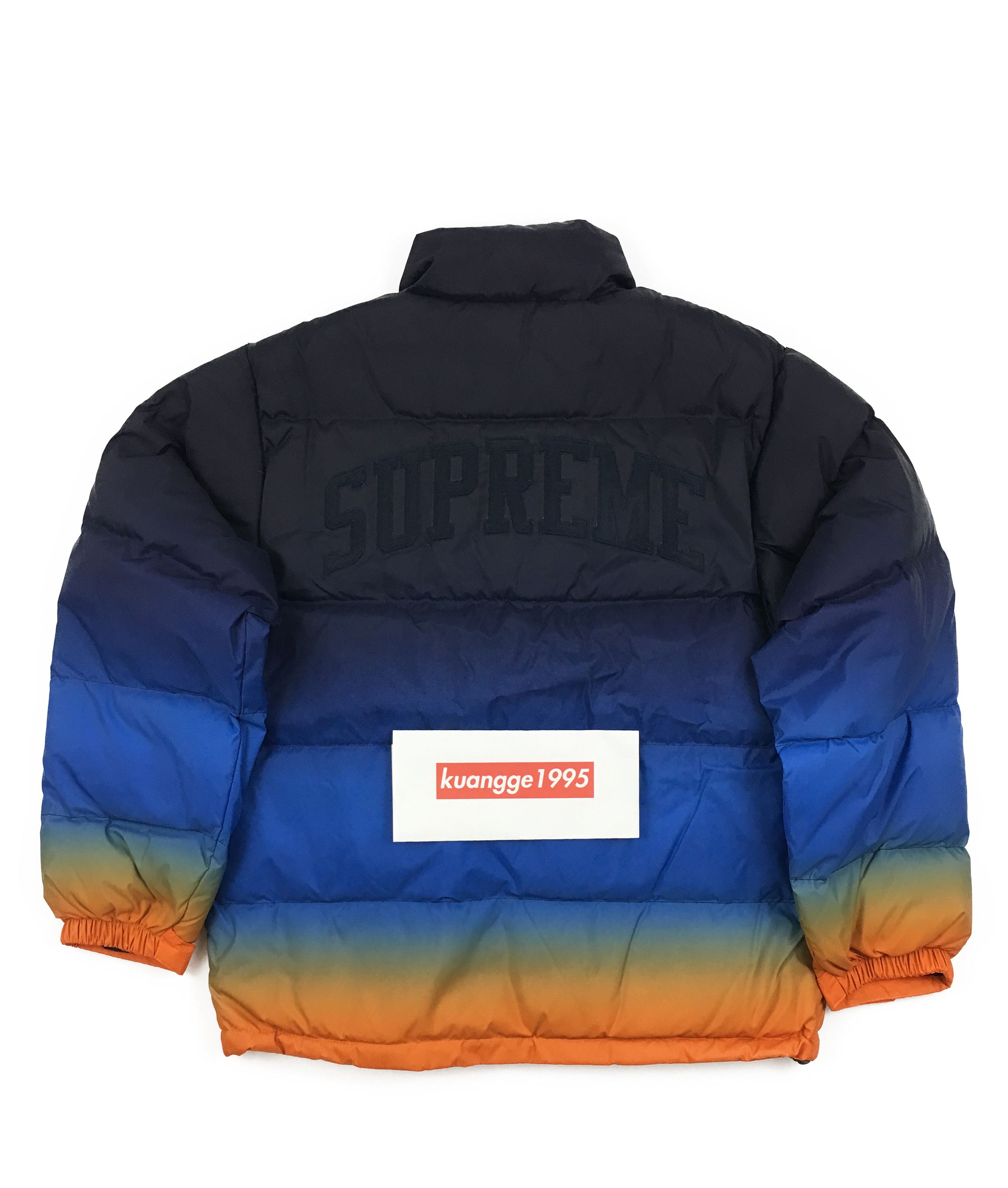 Supreme 18ss Supreme Gradient puffy down nuptse jacket blue navy