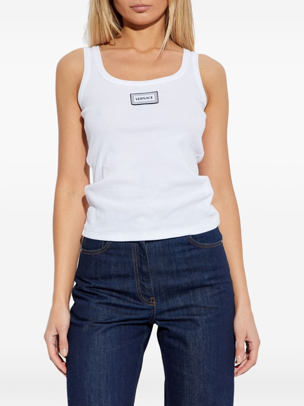 Versace LOGO COTTON TANK TOP Size S / US 4 / IT 40 - 4 Thumbnail