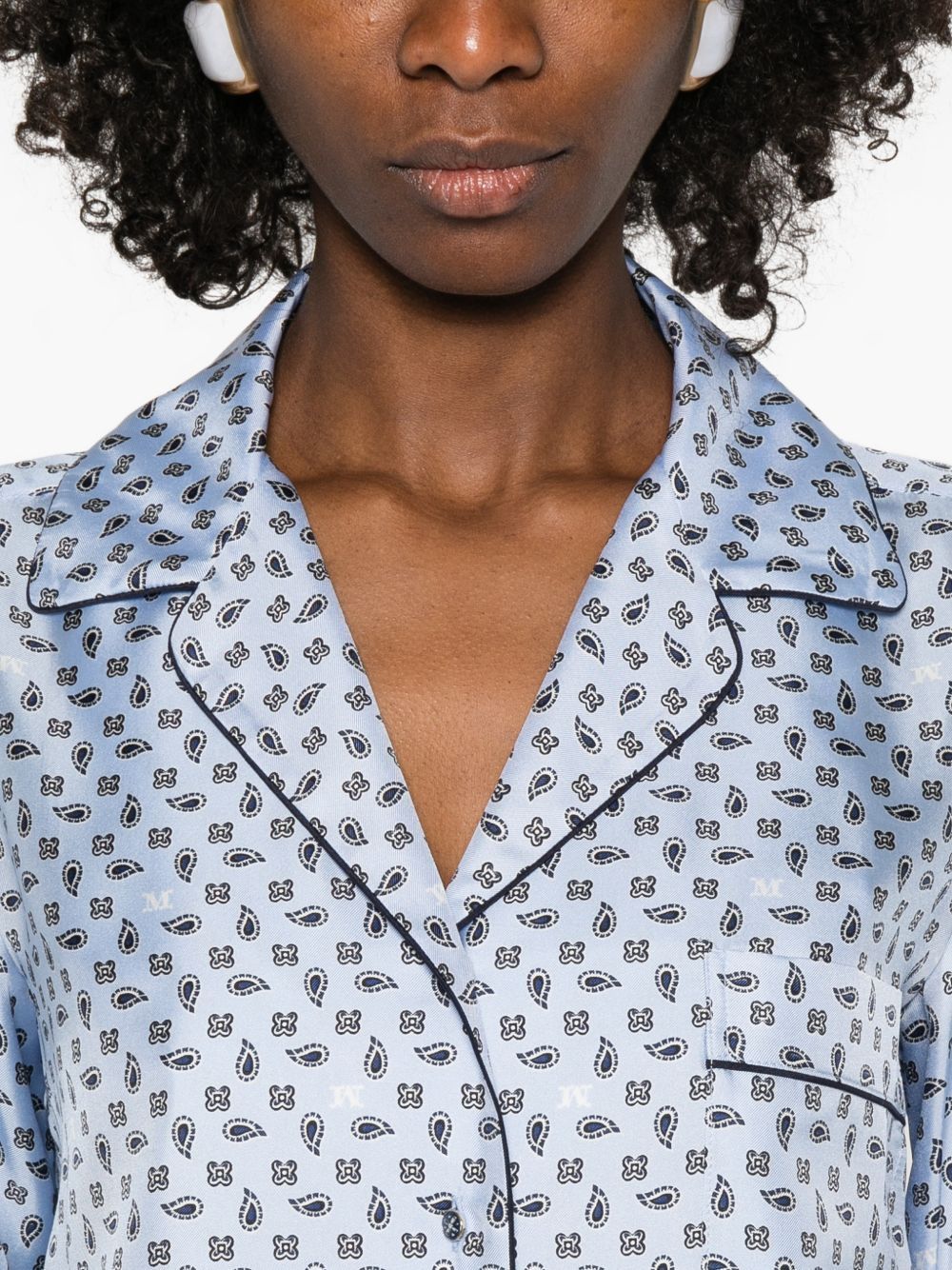 Max Mara SILK SHIRT Size XS / US 0-2 / IT 36-38 - 3 Thumbnail