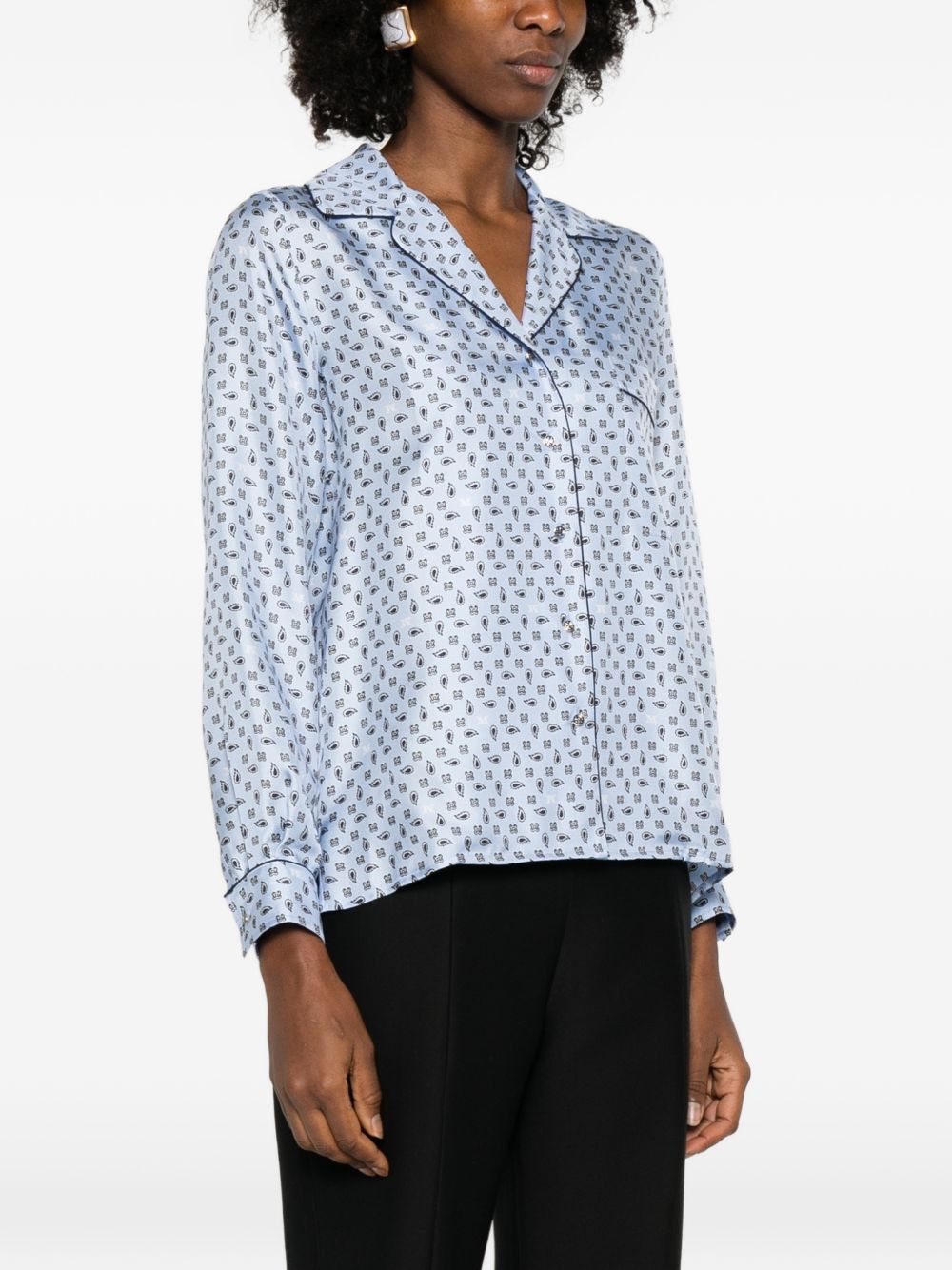 Max Mara SILK SHIRT Size M / US 6-8 / IT 42-44 - 2 Thumbnail