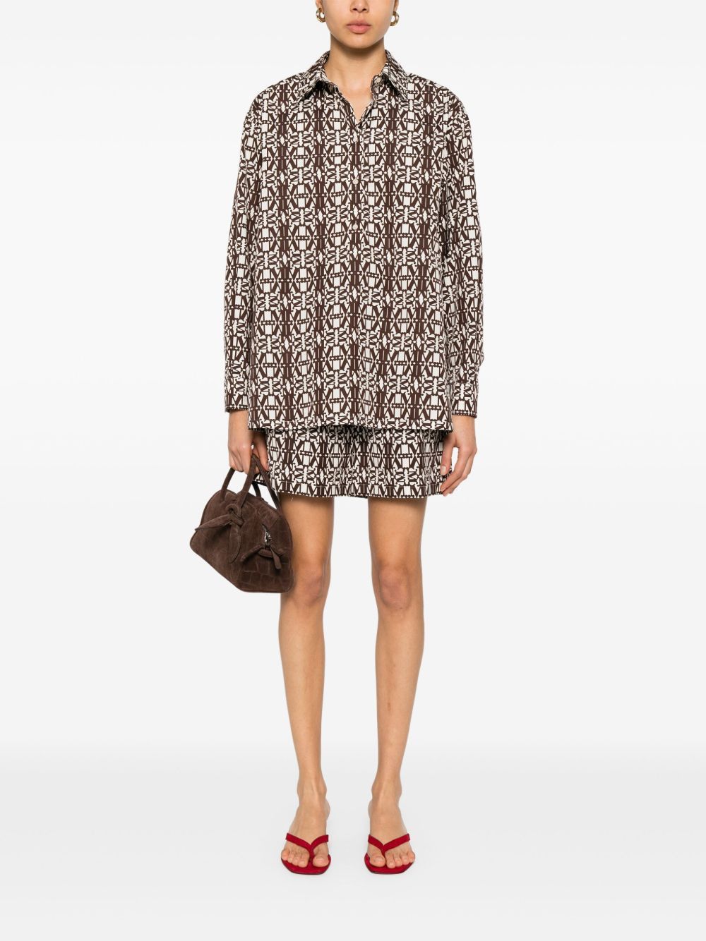 Max Mara PRINTED COTTON SHORTS Size 25" / US 0 / IT 36 - 3 Thumbnail