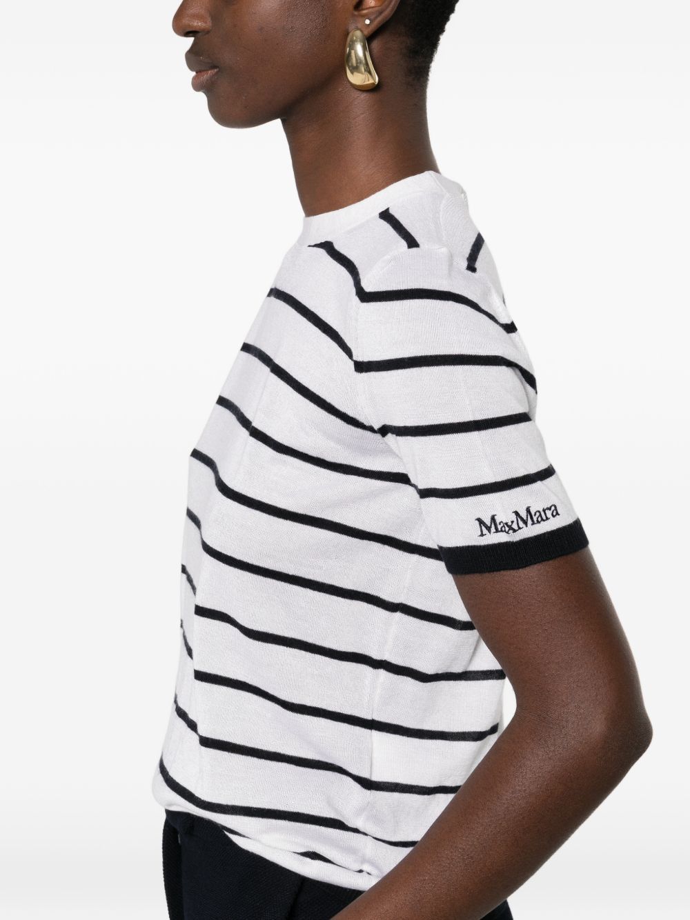Max Mara STRIPED T-SHIRT Size XS / US 0-2 / IT 36-38 - 3 Thumbnail