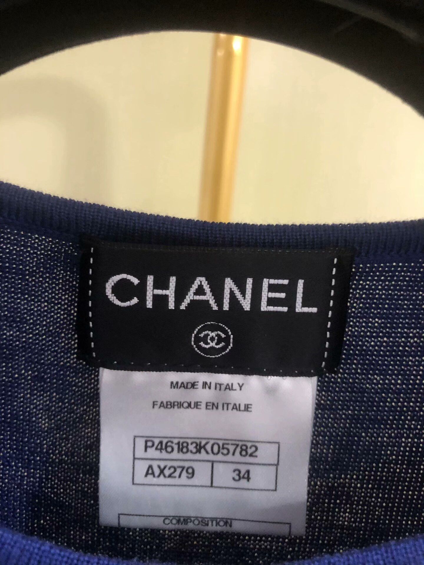 Chanel Chanel Blue Knitted Vest with Logo Size S / US 4 / IT 40 - 6 Thumbnail