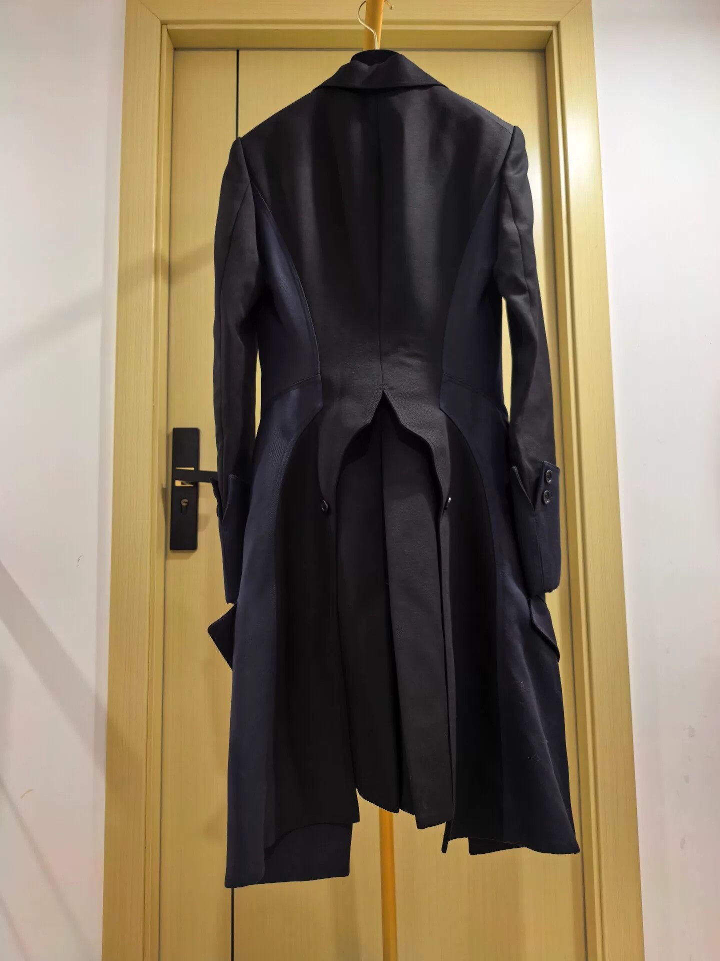 Burberry Burberry Black Wool Long Coat Size S / US 4 / IT 40 - 2 Thumbnail