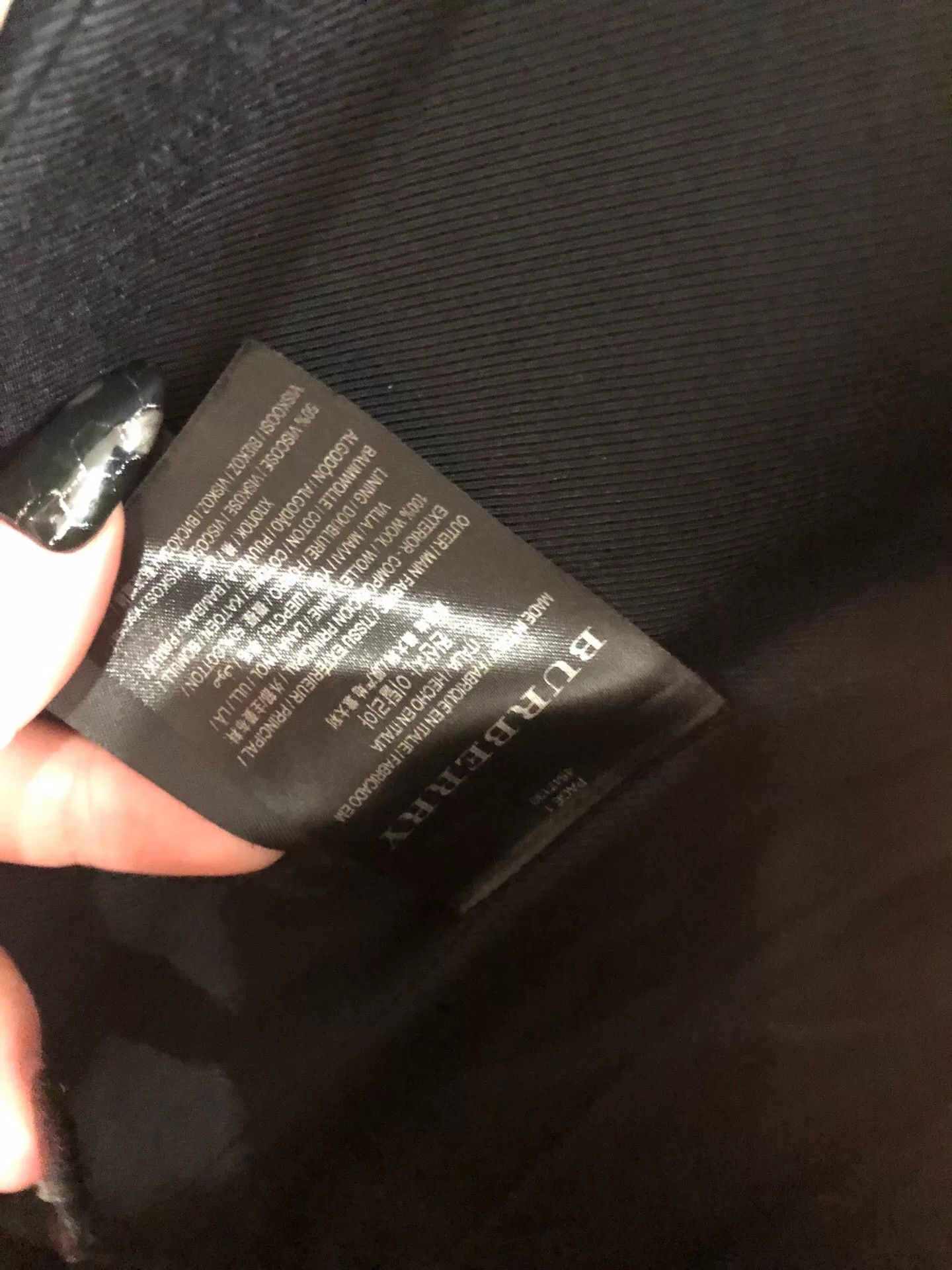 Burberry Burberry Black Wool Long Coat Size S / US 4 / IT 40 - 6 Thumbnail