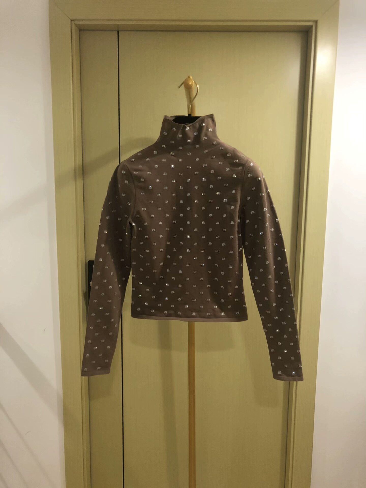 Alexander Wang Alexander Wang Brown Polka Dot Turtleneck Top Size S / US 4 / IT 40 - 2 Thumbnail