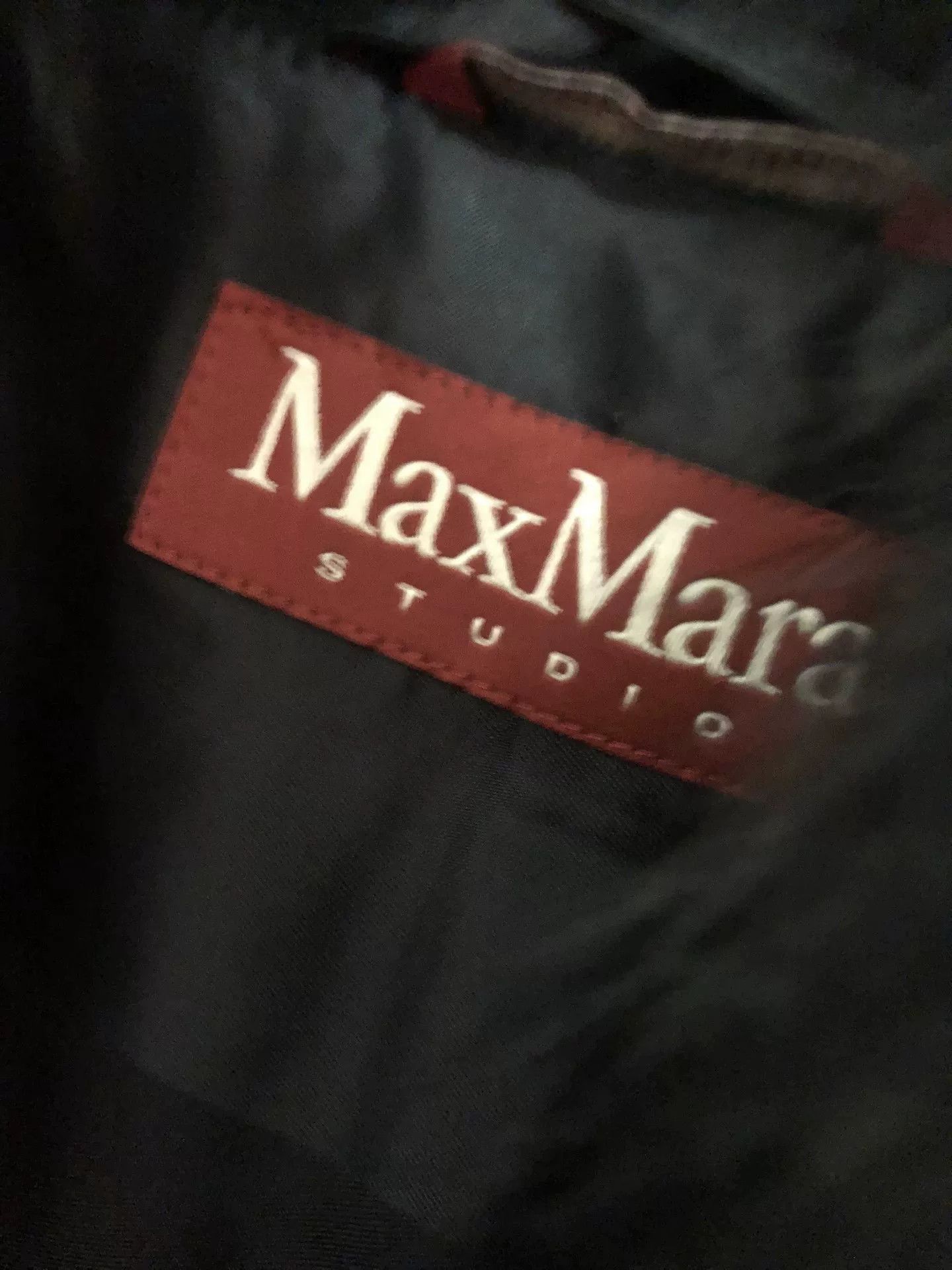 Max Mara Max Mara Black Wool Coat with Fur Trim Size L / US 10 / IT 46 - 5 Thumbnail