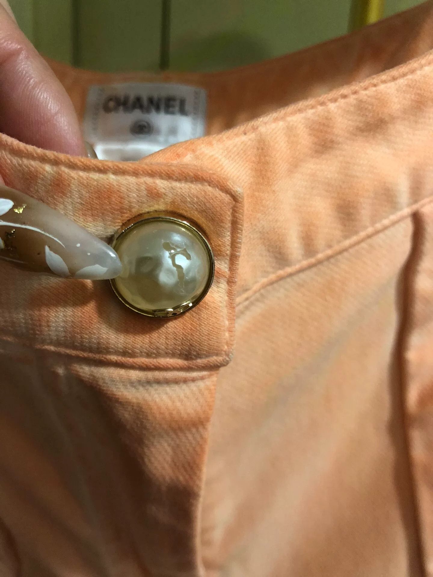 Chanel Chanel Orange Straight-Leg Pants for Women Size 40" / US 18 - 4 Thumbnail