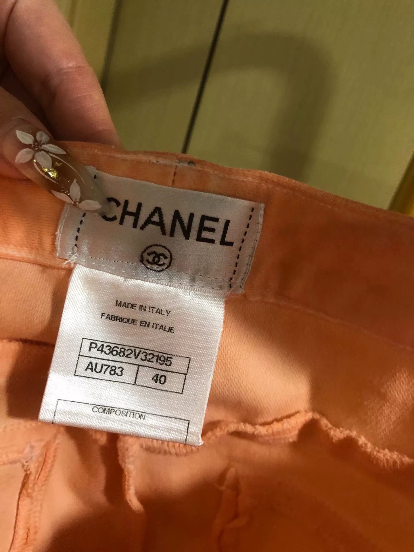 Chanel Chanel Orange Straight-Leg Pants for Women Size 40" / US 18 - 5 Thumbnail