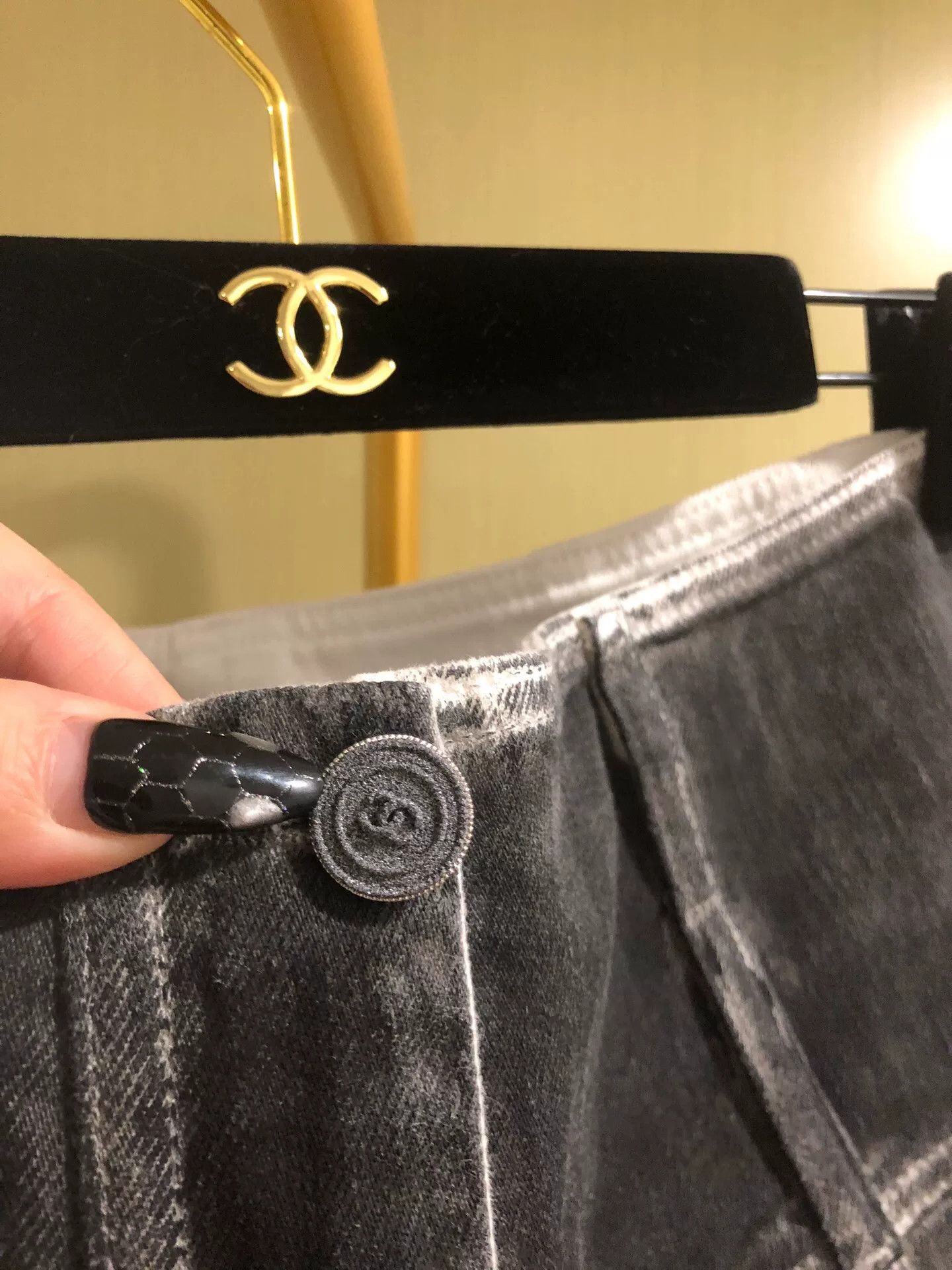 Chanel Chanel Black Denim Trousers Size 38 Size 28" / US 6 / IT 42 - 3 Thumbnail