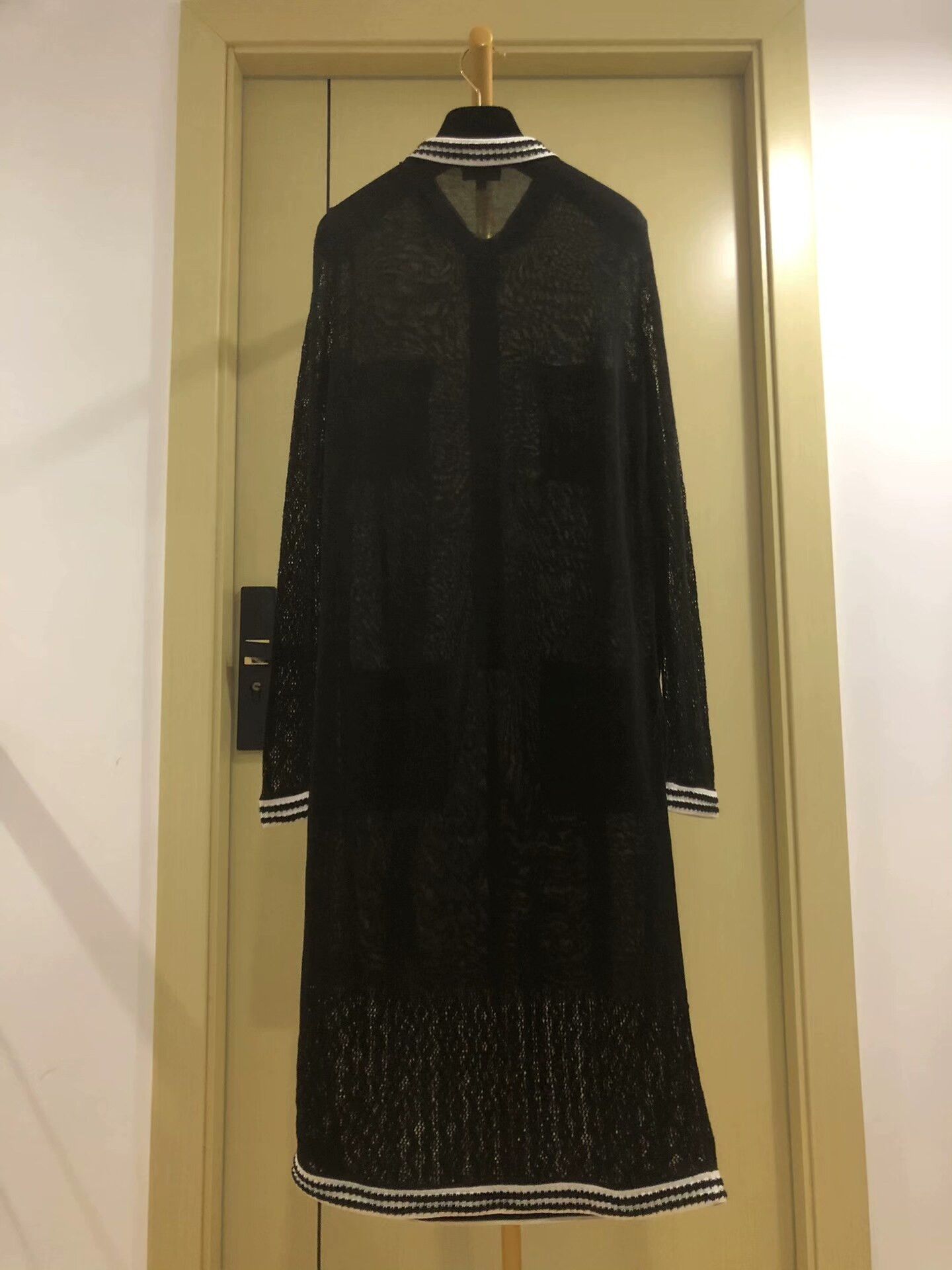 Chanel Chanel Black Lace Dress with Stripes Size M / US 6-8 / IT 42-44 - 2 Thumbnail