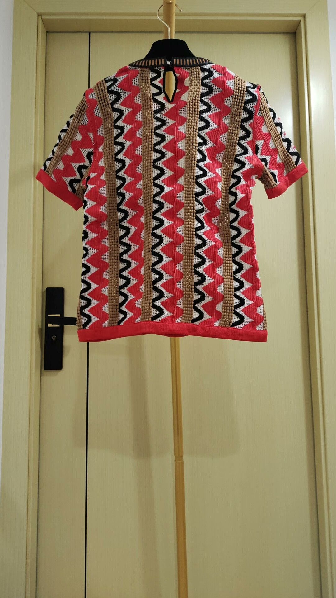 Louis Vuitton Louis Vuitton Red Black Knit Top Size S / US 4 / IT 40 - 2 Thumbnail