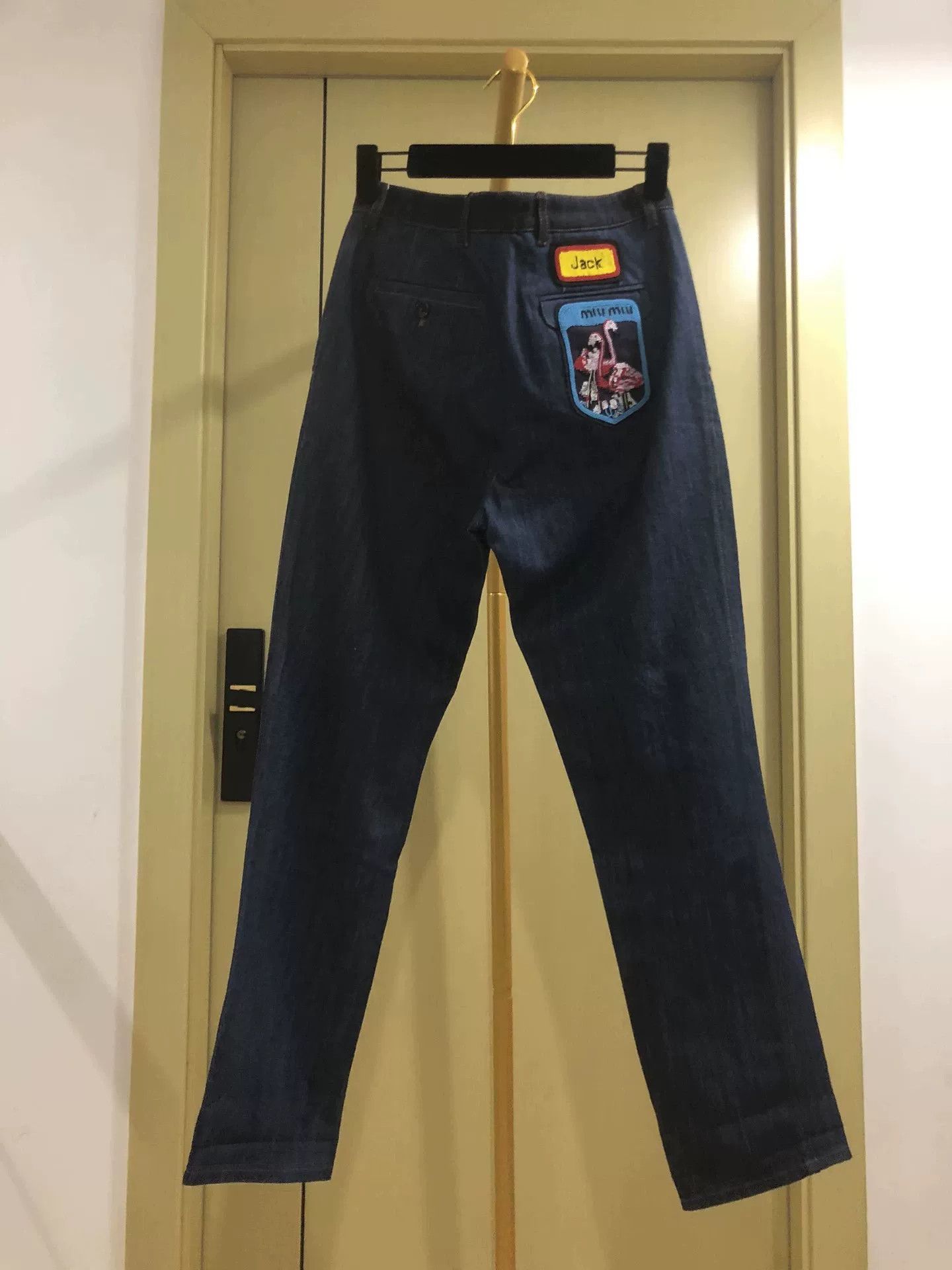Miu Miu Miu Miu Denim Pants with Embroidery Size 27" / US 4 / IT 40 - 2 Thumbnail