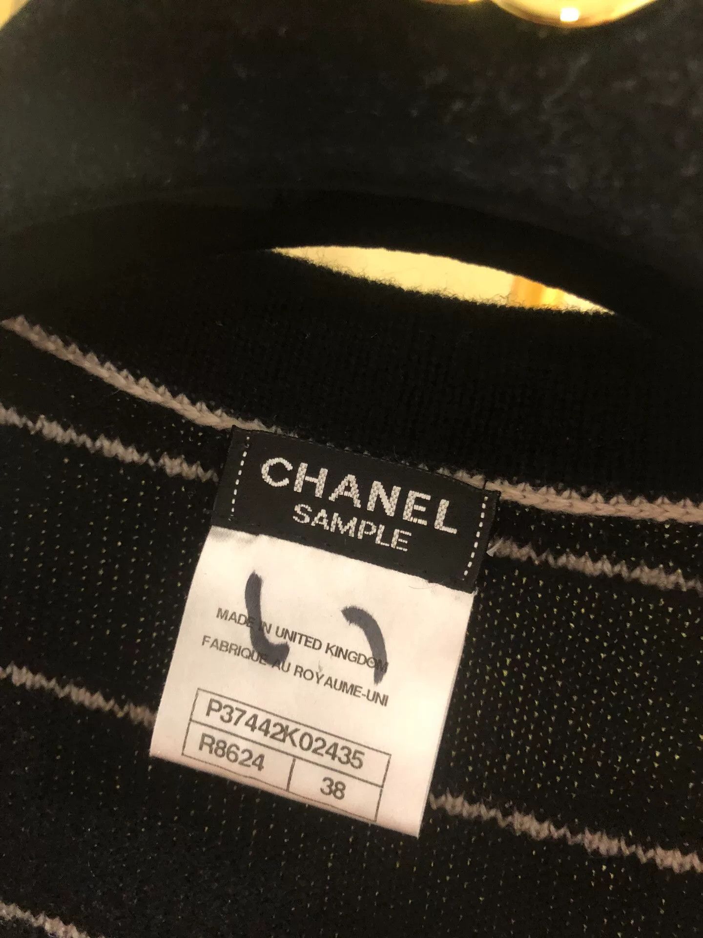 Chanel Chanel Black and White Striped Cardigan Size M / US 6-8 / IT 42-44 - 3 Thumbnail