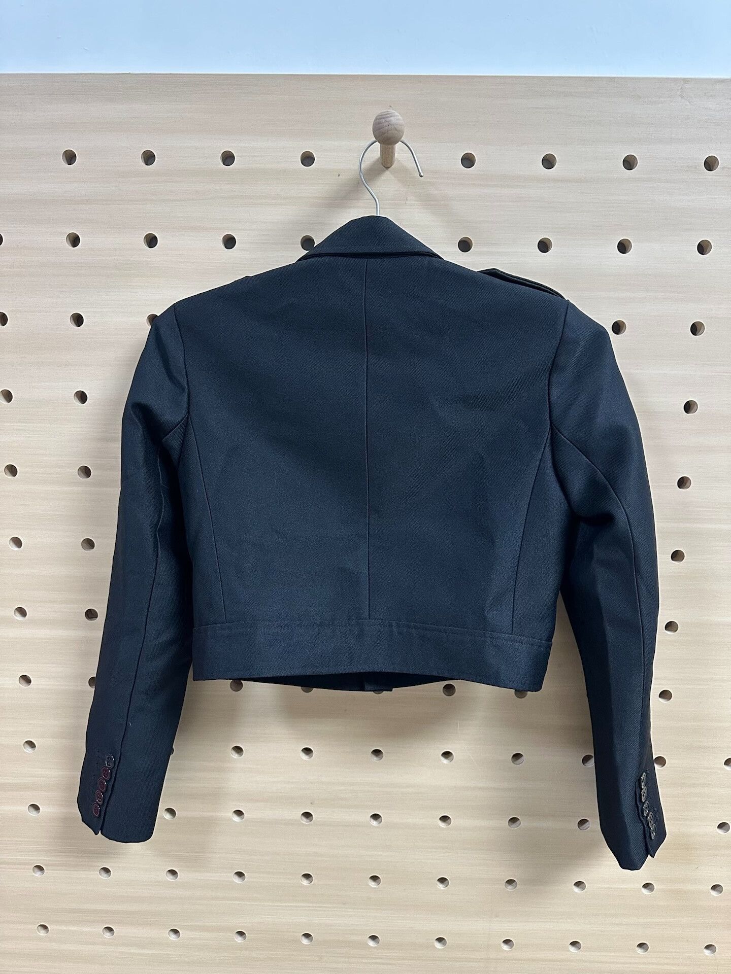 Saint Laurent Paris Black Saint Laurent Short Blazer Jacket Size S / US 4 / IT 40 - 2 Thumbnail