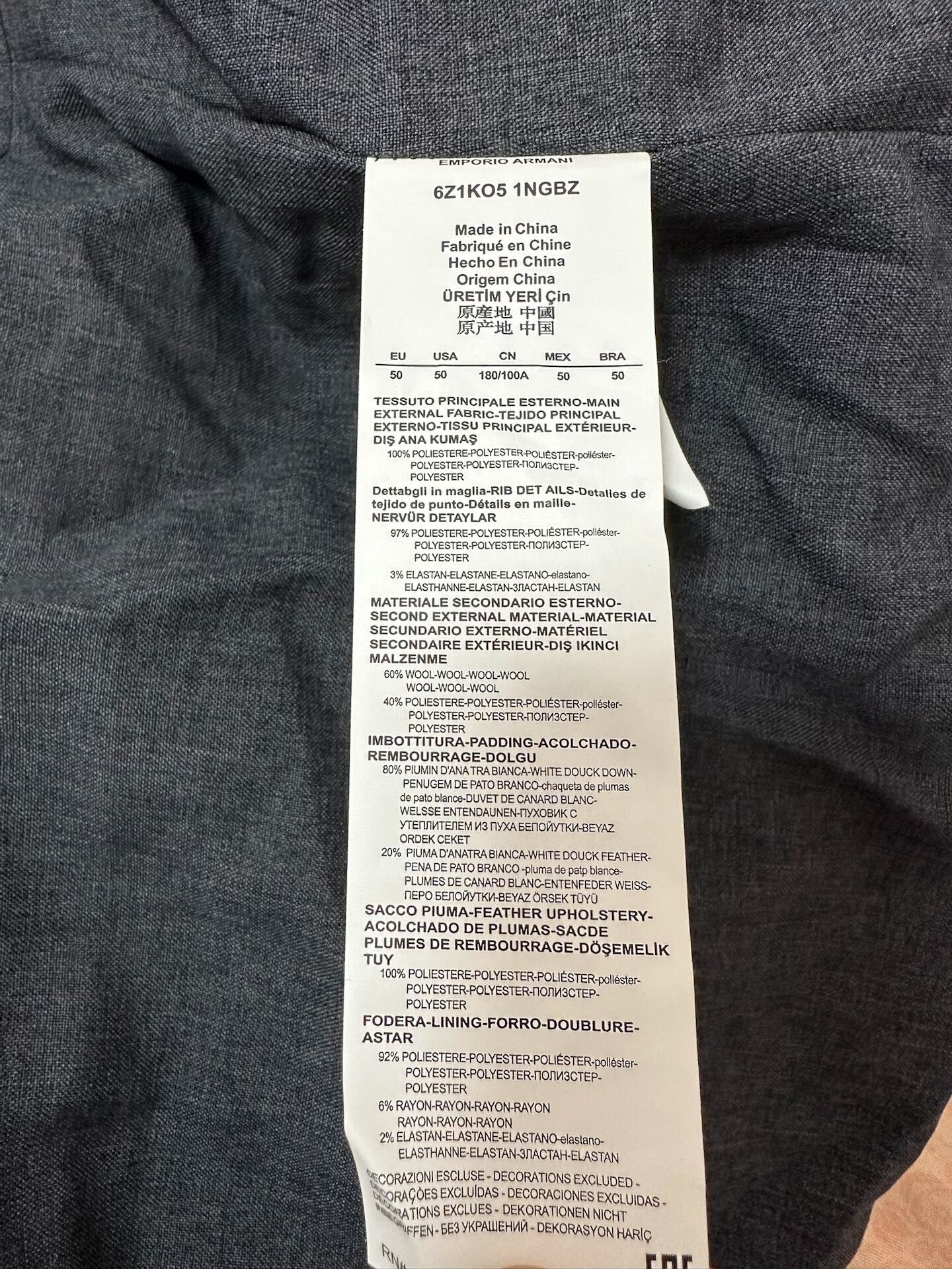 Armani Armani Men's Long Down Jacket Size US M / EU 48-50 / 2 - 4 Thumbnail