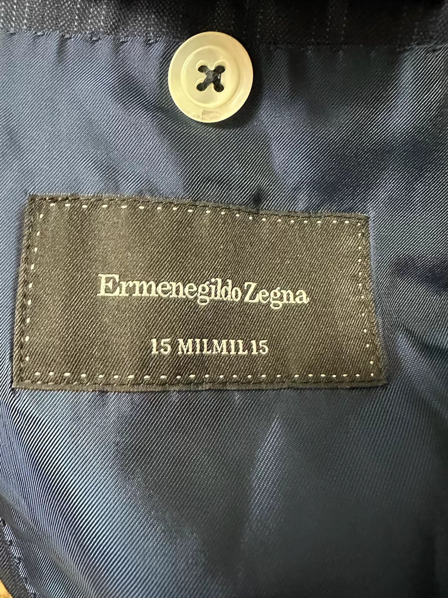 Ermenegildo Zegna Zegna Suit 100% Wool Navy Blue Size US L / EU 52-54 / 3 - 4 Thumbnail