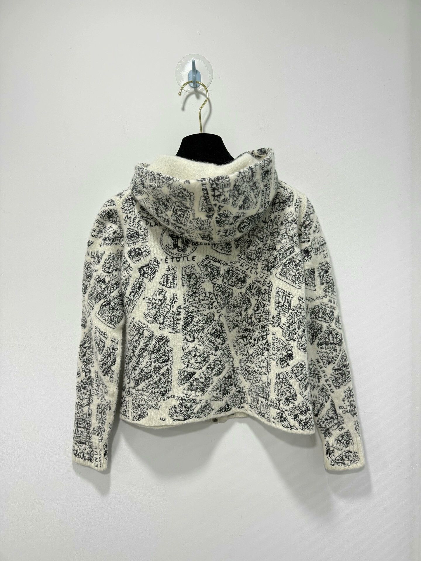 Dior Dior Paris Map Hooded Cashmere Cardigan Size S / US 4 / IT 40 - 2 Thumbnail