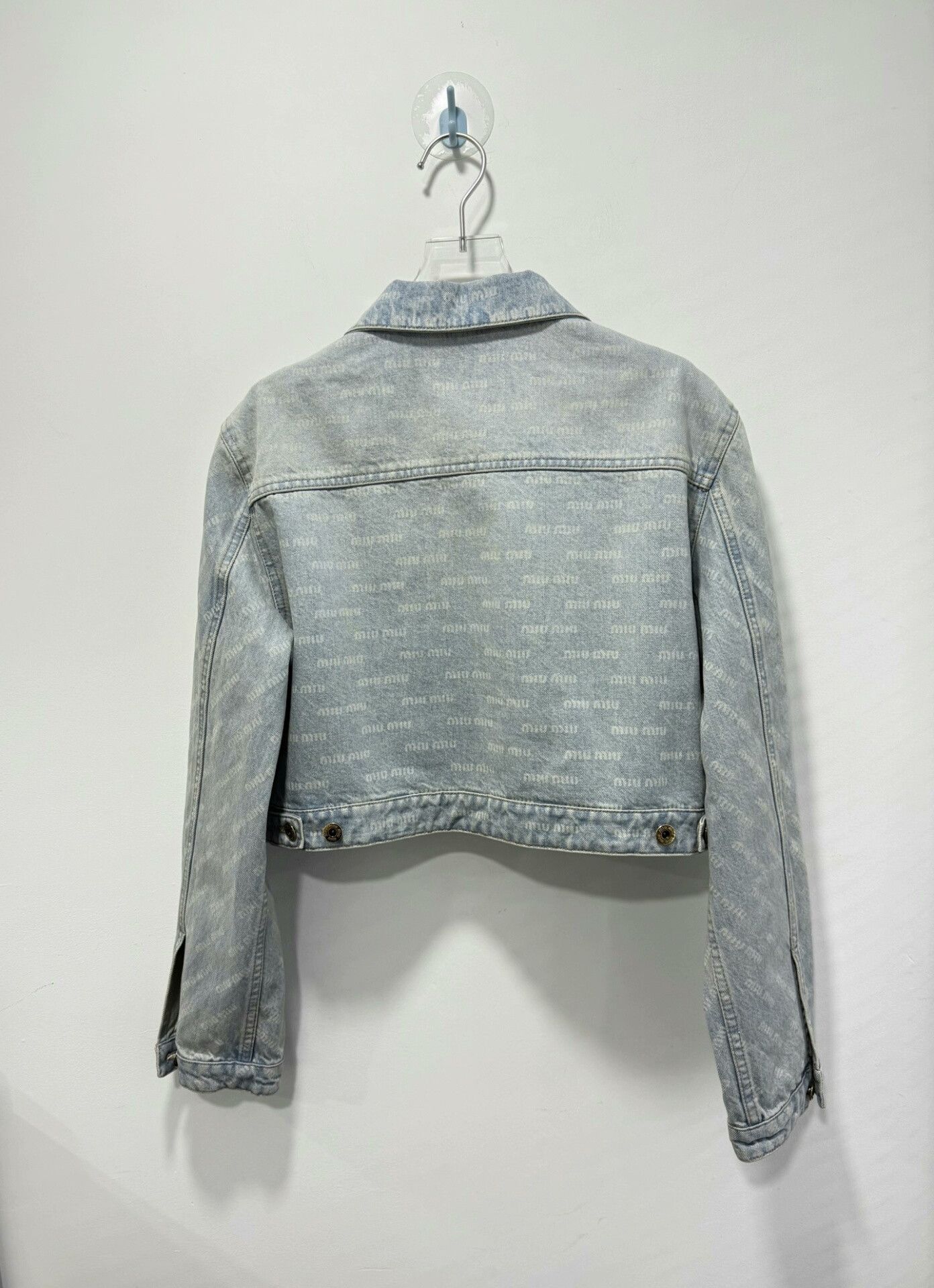Miu Miu Miu Miu Denim Printed Light Jacket Size XS / US 0-2 / IT 36-38 - 2 Thumbnail