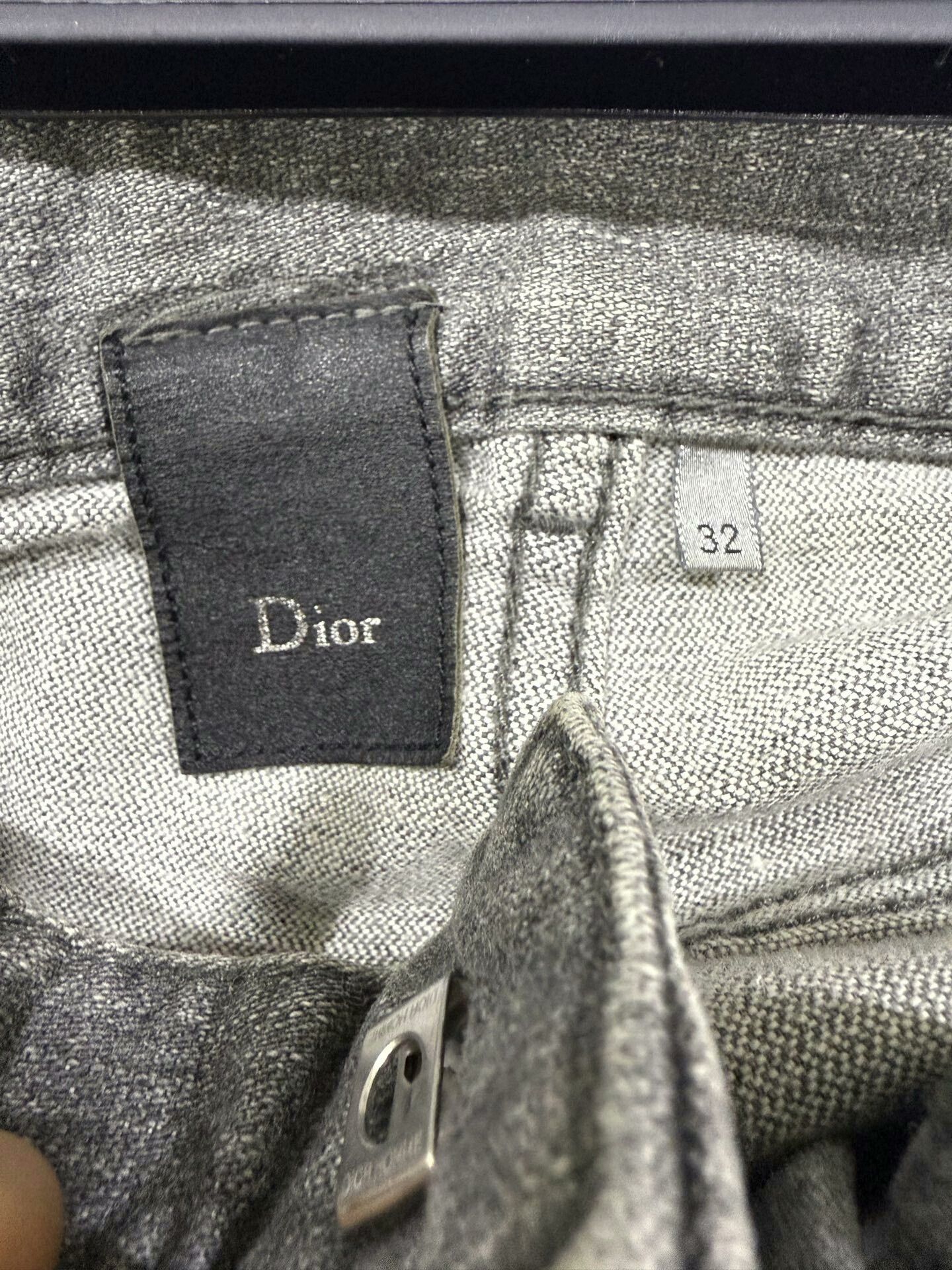 Dior Dior Gray Distressed Denim Jeans Size 32 Size US 32 / EU 48 - 3 Thumbnail