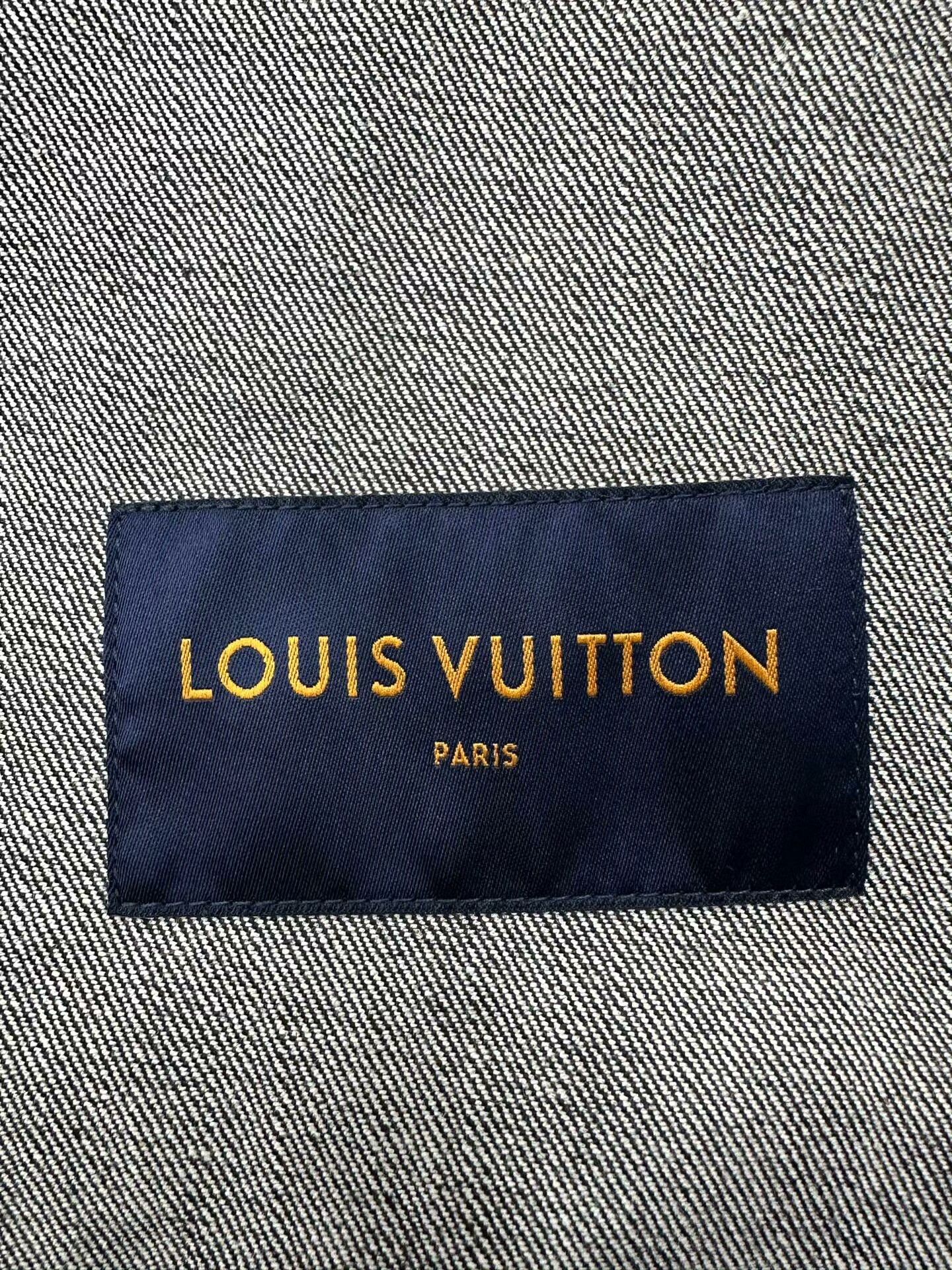Louis Vuitton Louis Vuitton Black Logo Denim Jacket Size US M / EU 48-50 / 2 - 3 Thumbnail