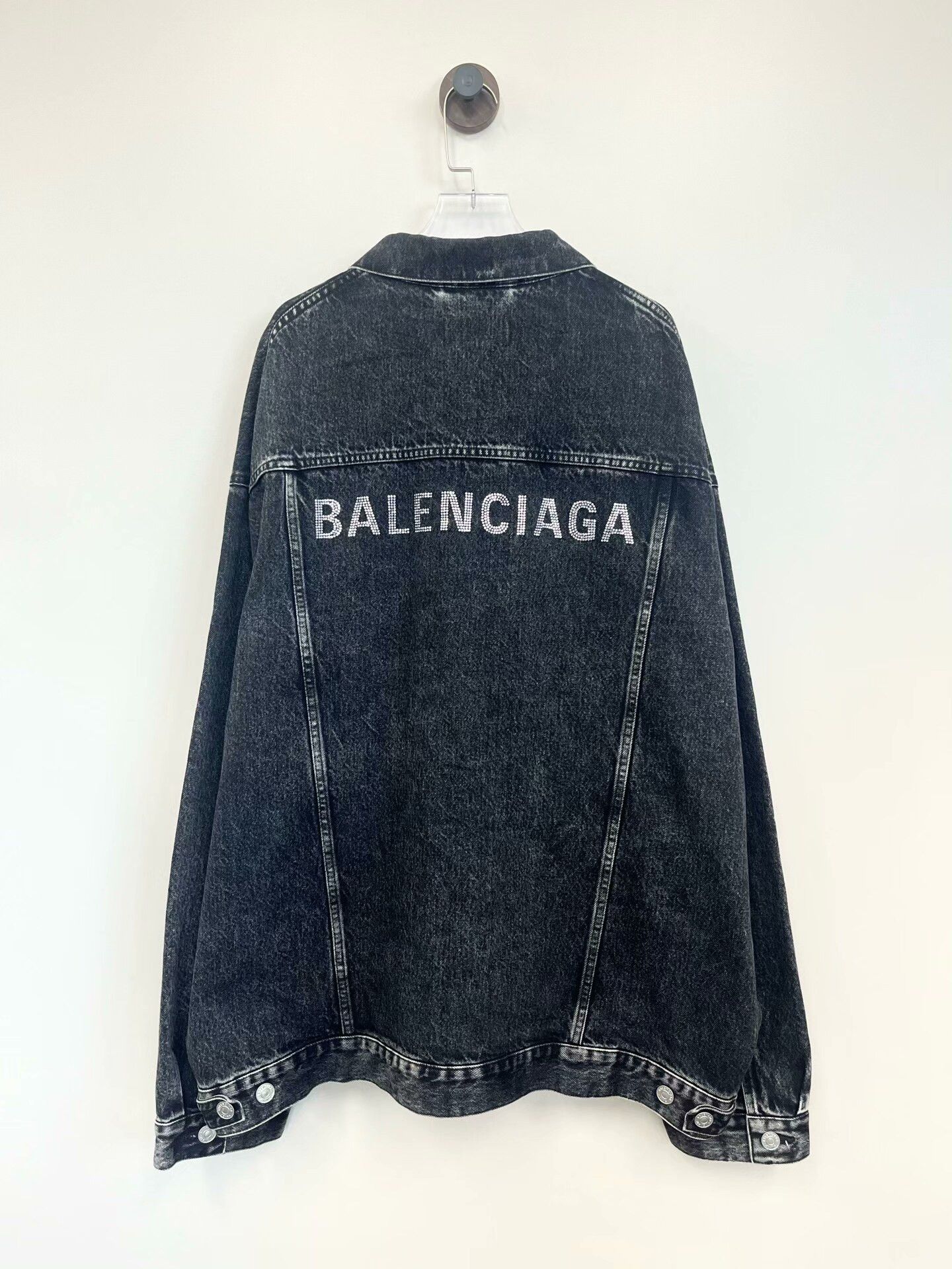 Balenciaga Balenciaga Black and Gray Denim Jacket Size US S / EU 44-46 / 1 - 2 Thumbnail