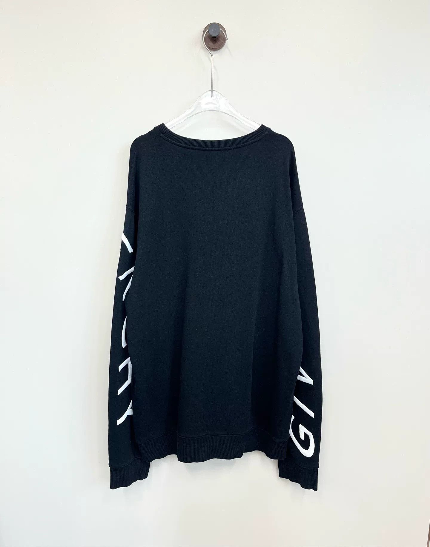 Givenchy Givenchy Black Embroidered Logo Hoodie XXL Size US XXL / EU 58 / 5 - 2 Thumbnail