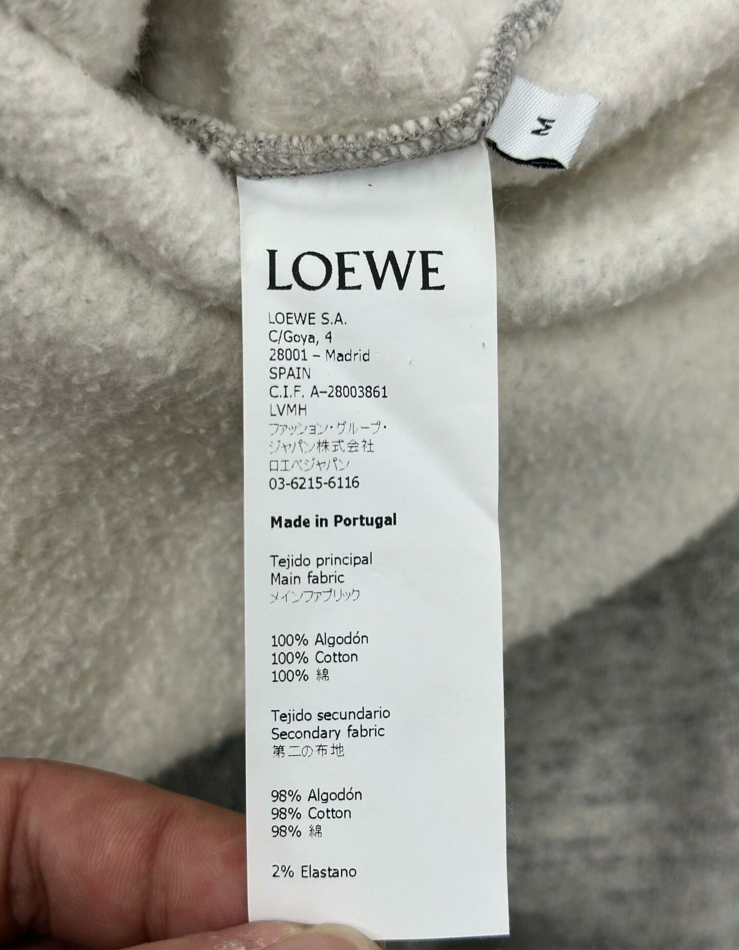 Loewe Loewe Gray Embroidered Logo Hoodie Size US M / EU 48-50 / 2 - 4 Thumbnail