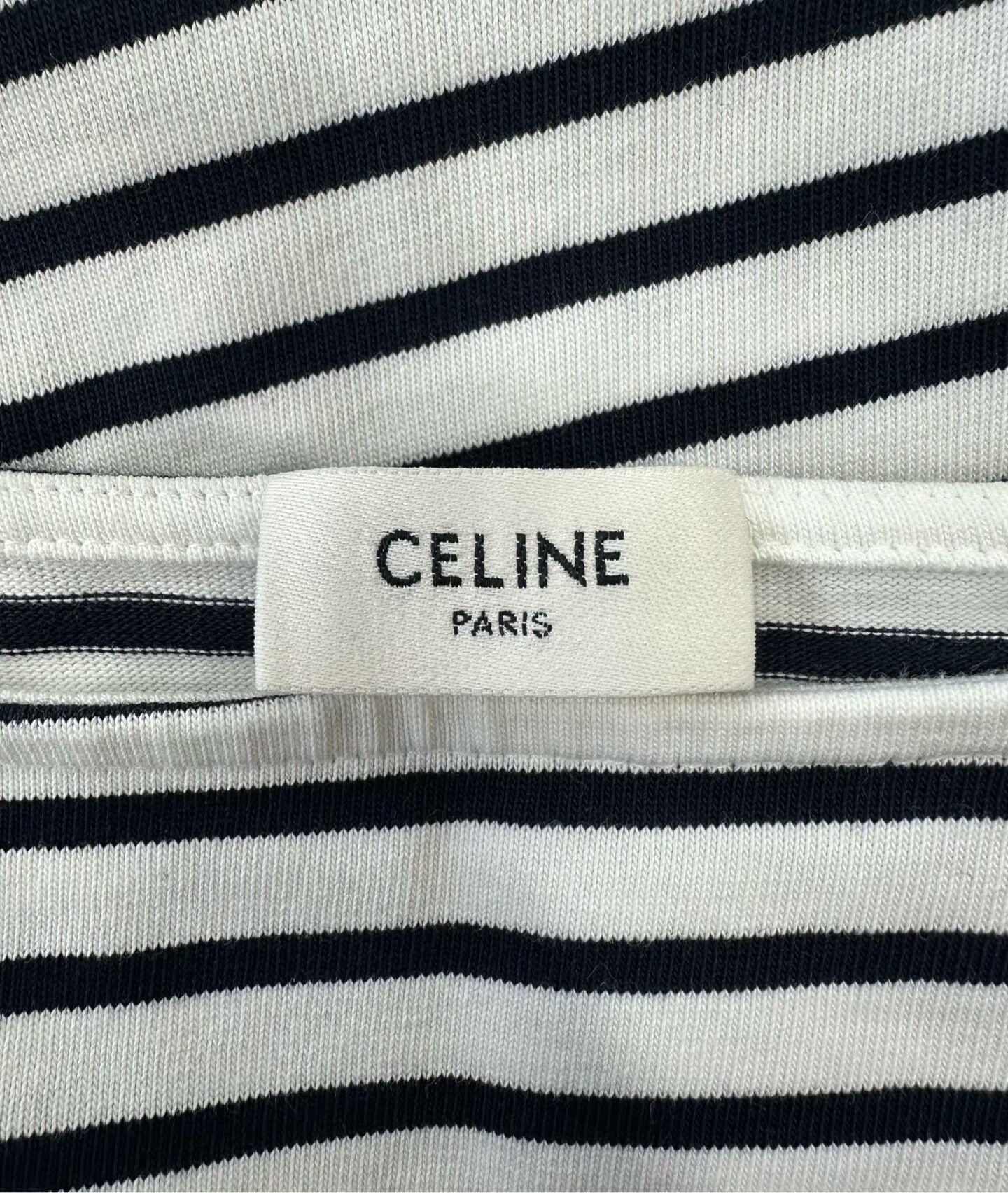 Celine Celine Black and White Stripe Sweatshirt Size L / US 10 / IT 46 - 3 Thumbnail