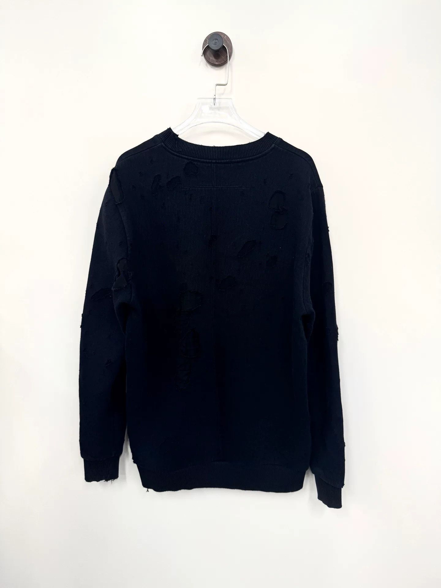 Givenchy Givenchy Black Distressed Logo Hoodie XS Size XS / US 0-2 / IT 36-38 - 2 Thumbnail