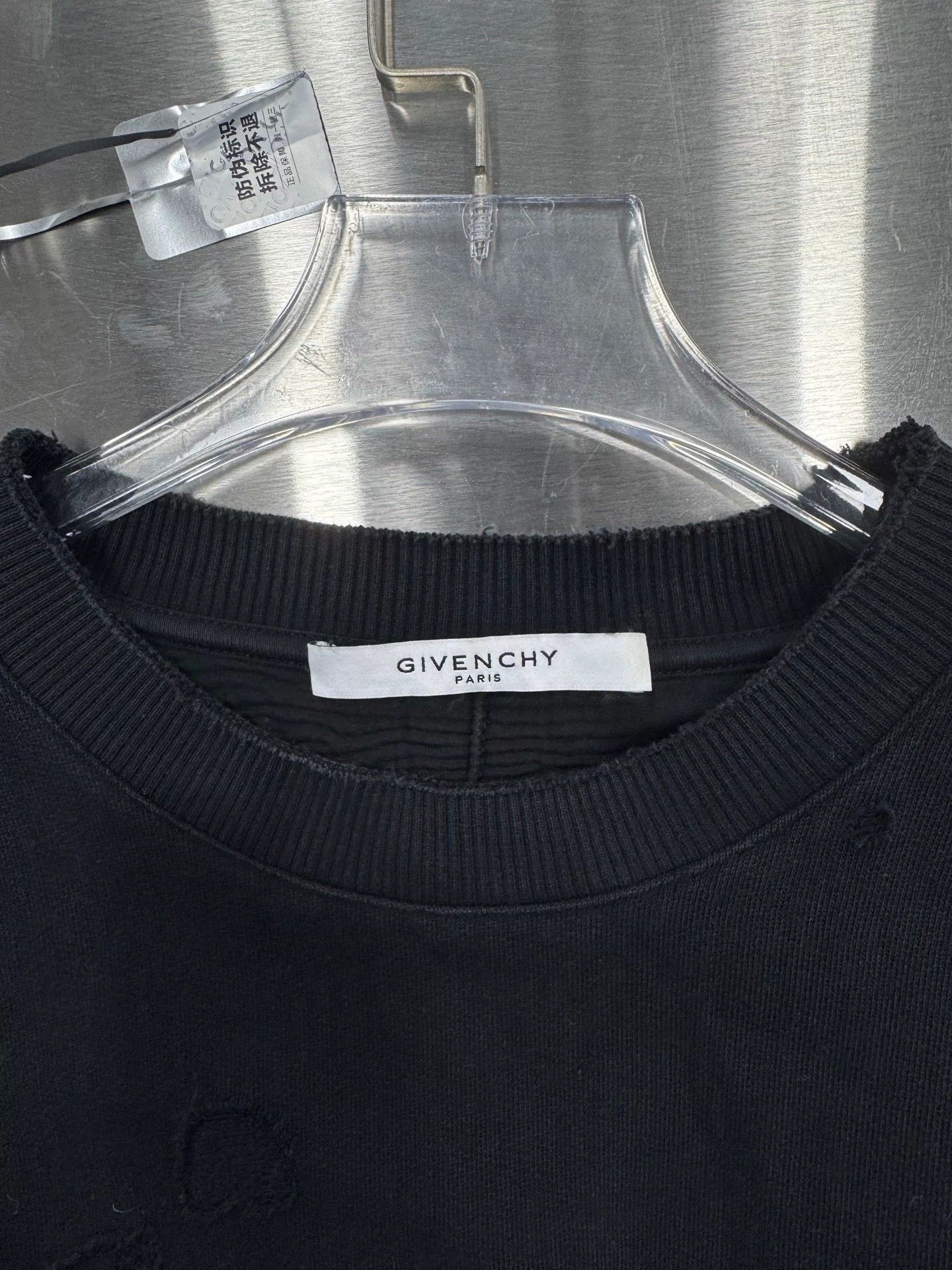Givenchy Givenchy Black Distressed Logo Hoodie XS Size XS / US 0-2 / IT 36-38 - 3 Thumbnail
