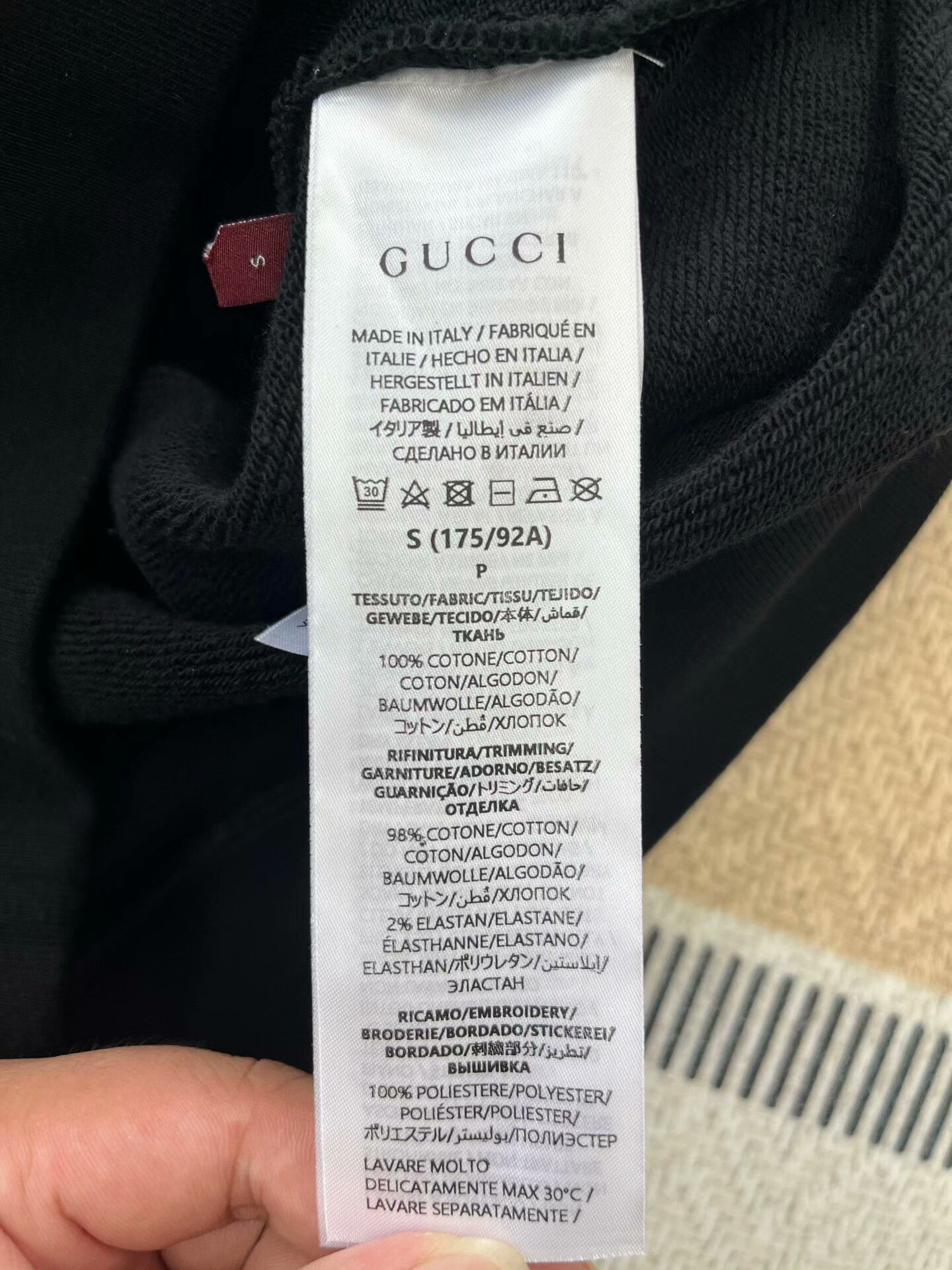 Gucci Gucci Black Logo Sweatshirt Size S Size US S / EU 44-46 / 1 - 5 Thumbnail