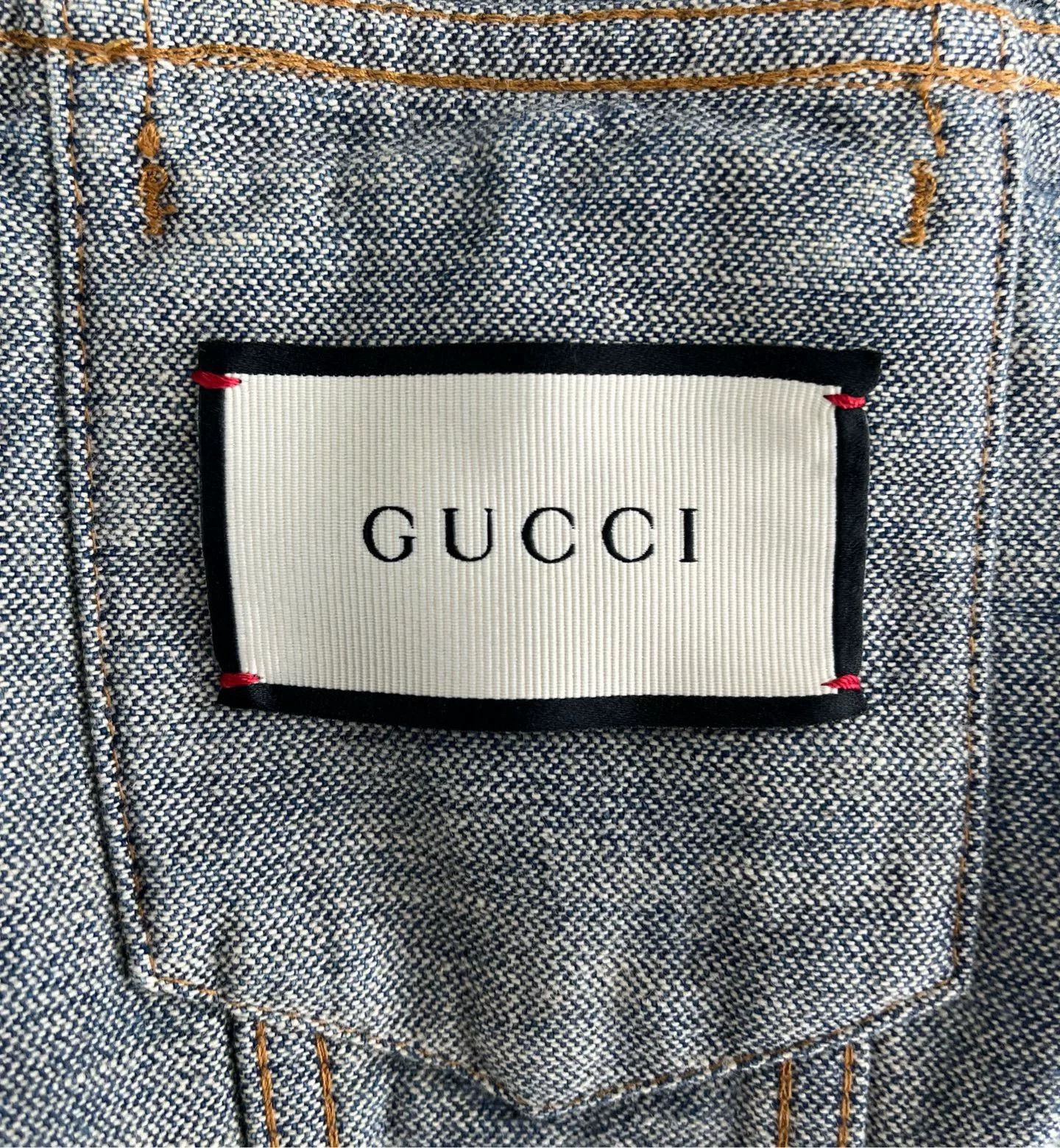Gucci Gucci Blue Floral Embroidered Denim Jacket Size S / US 4 / IT 40 - 3 Thumbnail