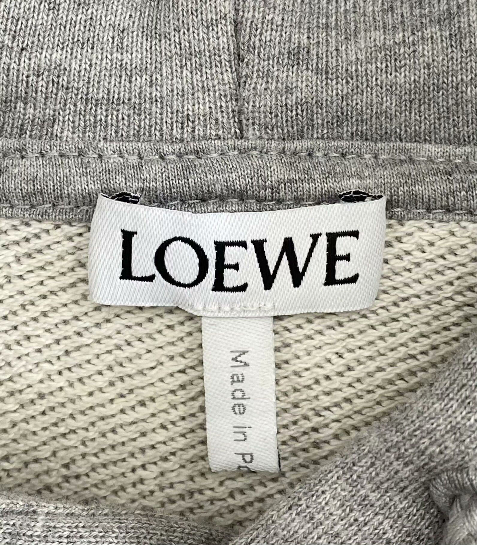 Loewe Loewe Gray Logo Hooded Sweatshirt Size XXS / US 00 / IT 34 - 3 Thumbnail