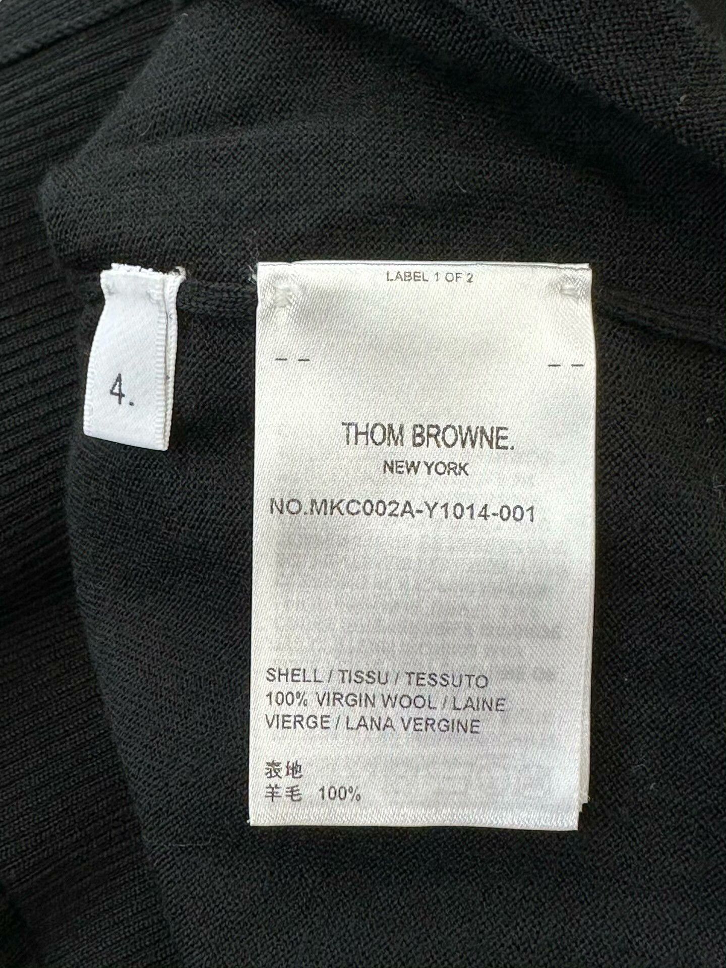 Thom Browne Thom Browne Black Wool Cardigan Size US XL / EU 56 / 4 - 4 Thumbnail