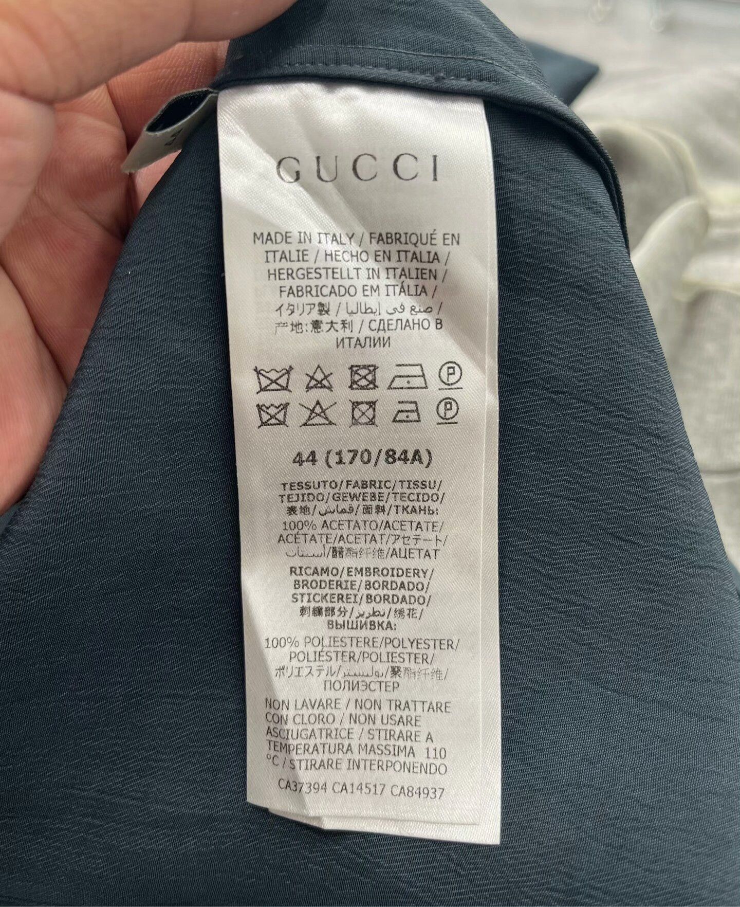 Gucci Gucci Gray Short Sleeve Shirt Size US S / EU 44-46 / 1 - 4 Thumbnail