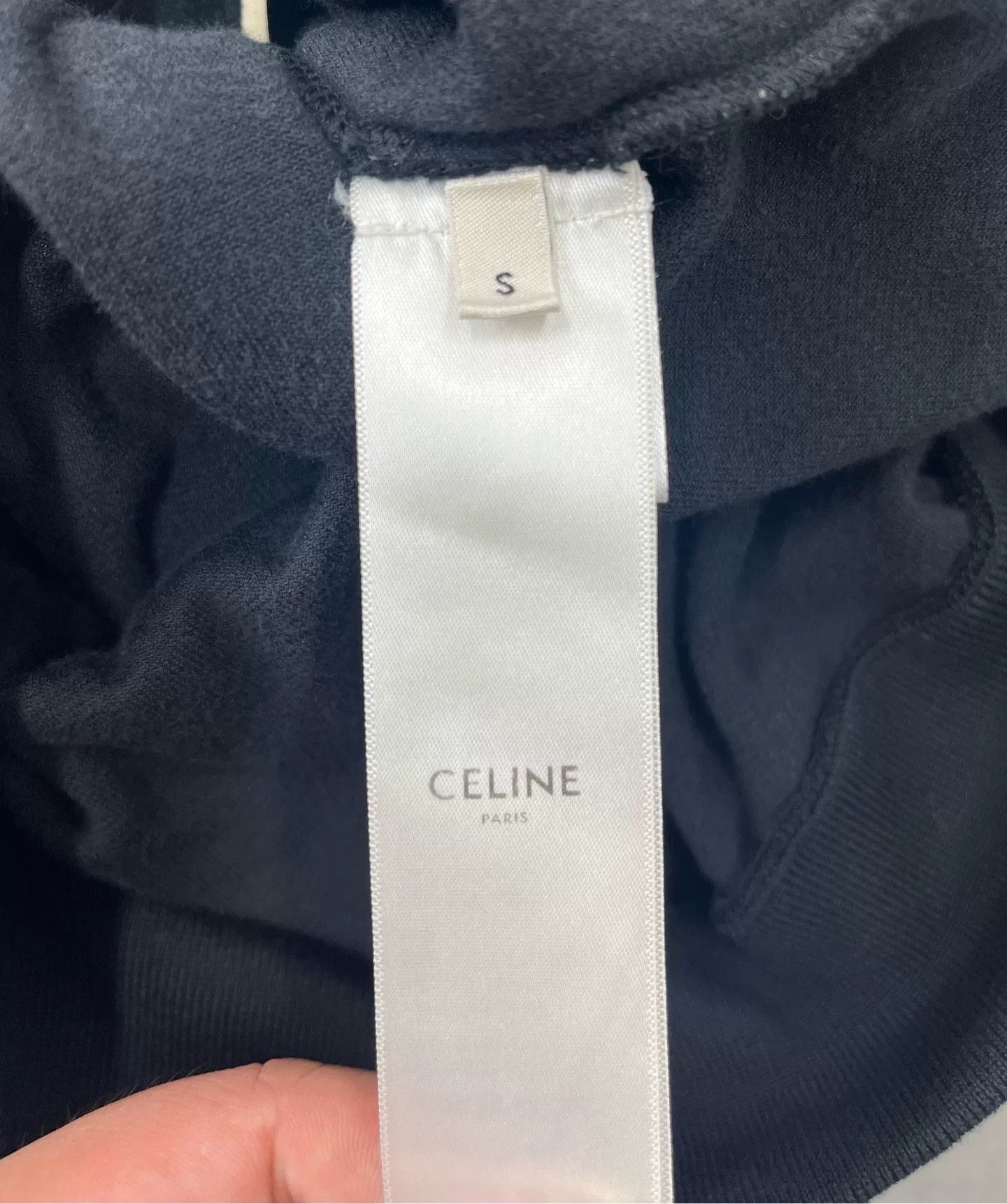 Celine Celine Velvet Hoodie with Embroidered Logo Size S / US 4 / IT 40 - 4 Thumbnail