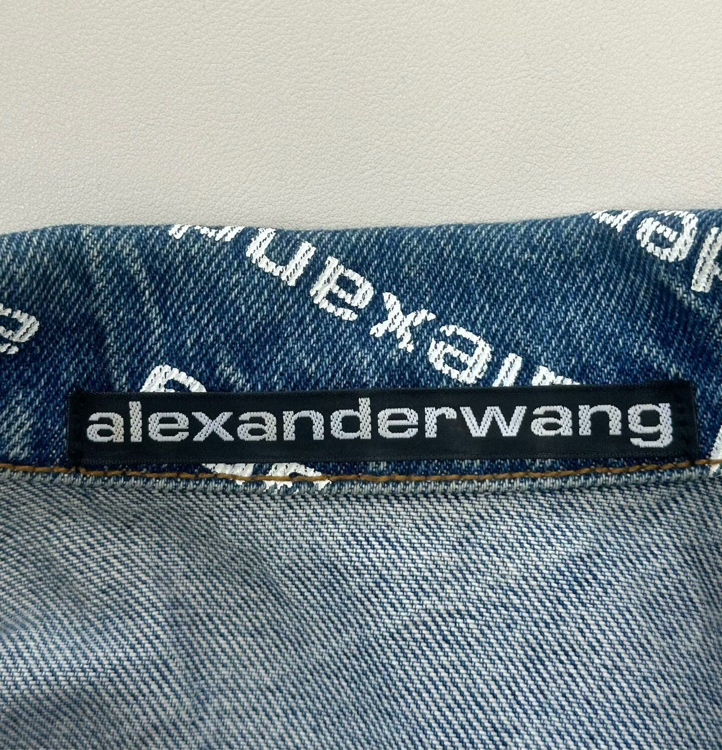 Alexander Wang Alexander Wang Blue Logo Denim Jacket Size US S / EU 44-46 / 1 - 4 Thumbnail