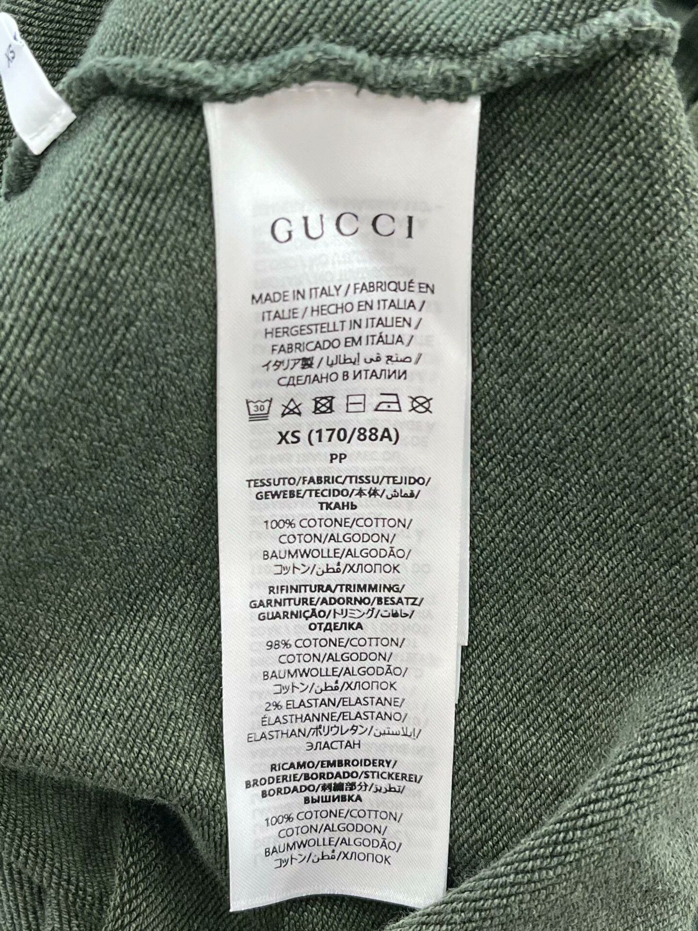 Gucci Gucci Green Embroidered Logo Hoodie XS Size US XS / EU 42 / 0 - 5 Thumbnail