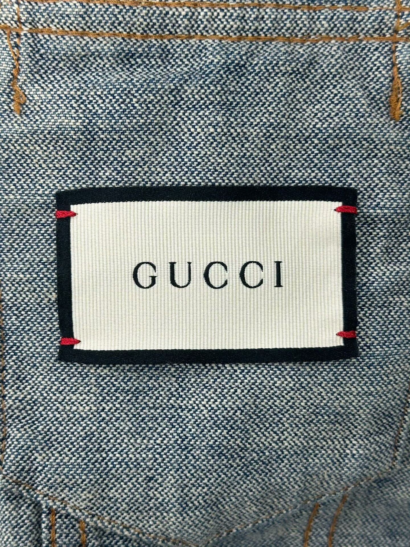 Gucci Gucci Blue Floral Embroidered Denim Jacket Size M / US 6-8 / IT 42-44 - 3 Thumbnail