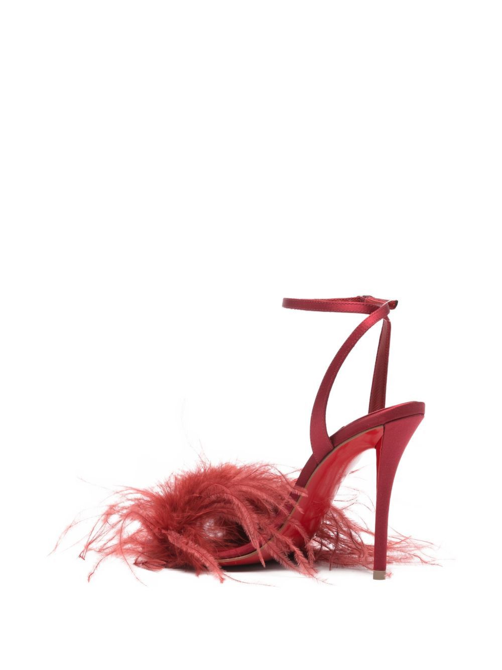 Christian Louboutin MISS Z PLUMES SANDALS Size US 6 / IT 36 - 3 Thumbnail