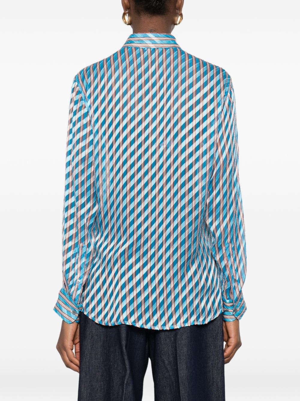 Dries Van Noten CLAVELLY SILK BLEND SHIRT Size XS / US 0-2 / IT 36-38 - 5 Thumbnail