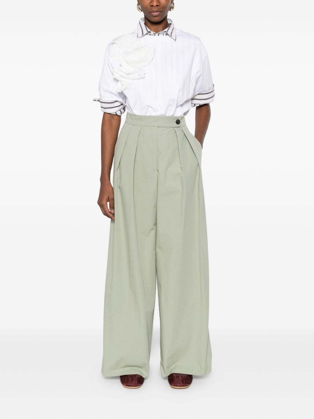 Dries Van Noten PAMPLONA COTTON TROUSERS Size 26" / US 2 / IT 38 - 2 Thumbnail