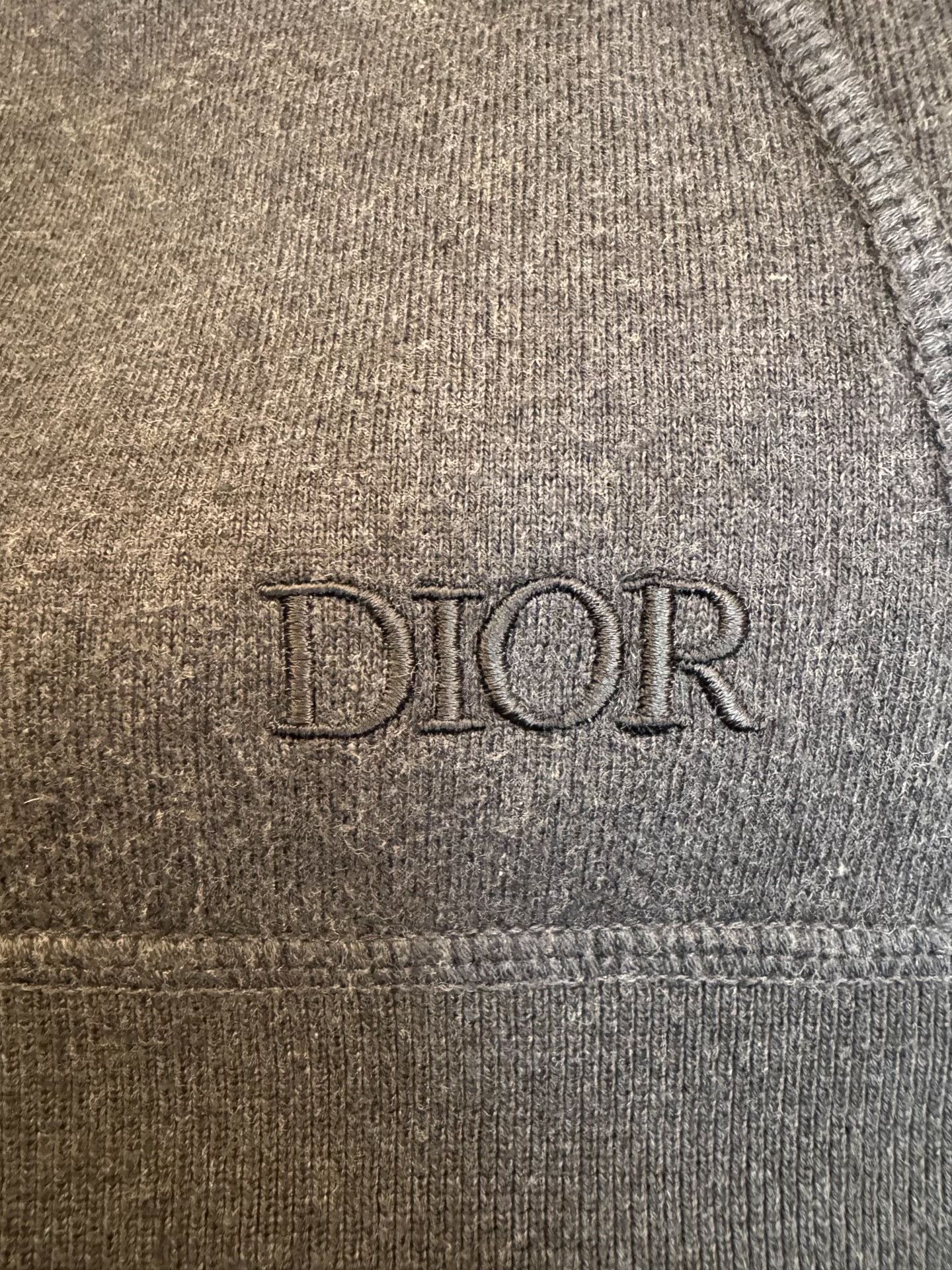 Dior DIOR Logo Wool Sweatshirt Jacket in Navy Size US M / EU 48-50 / 2 - 5 Thumbnail