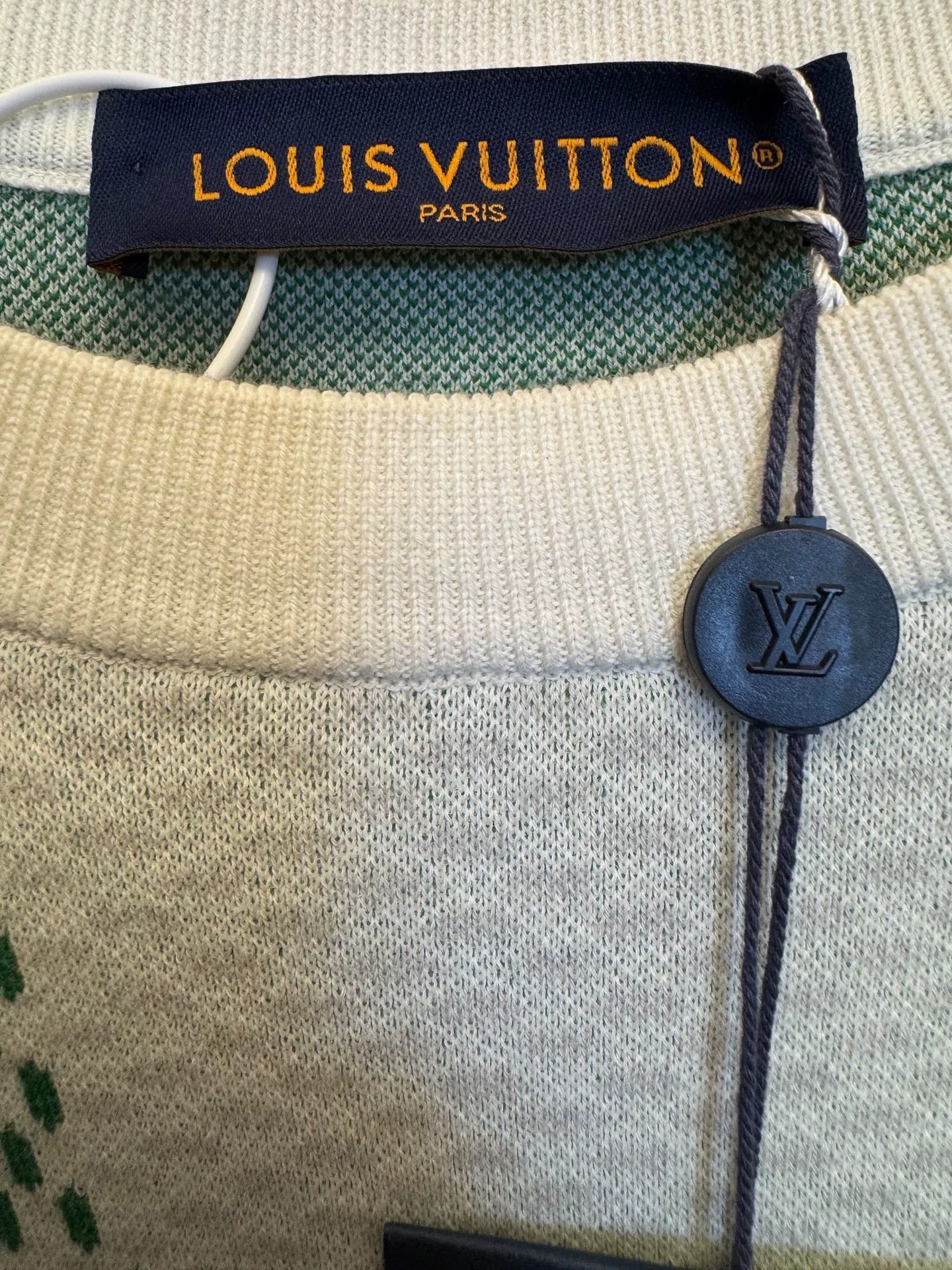 Louis Vuitton Louis Vuitton Green Checkered Knit Shirt Size US XXL / EU 58 / 5 - 3 Thumbnail