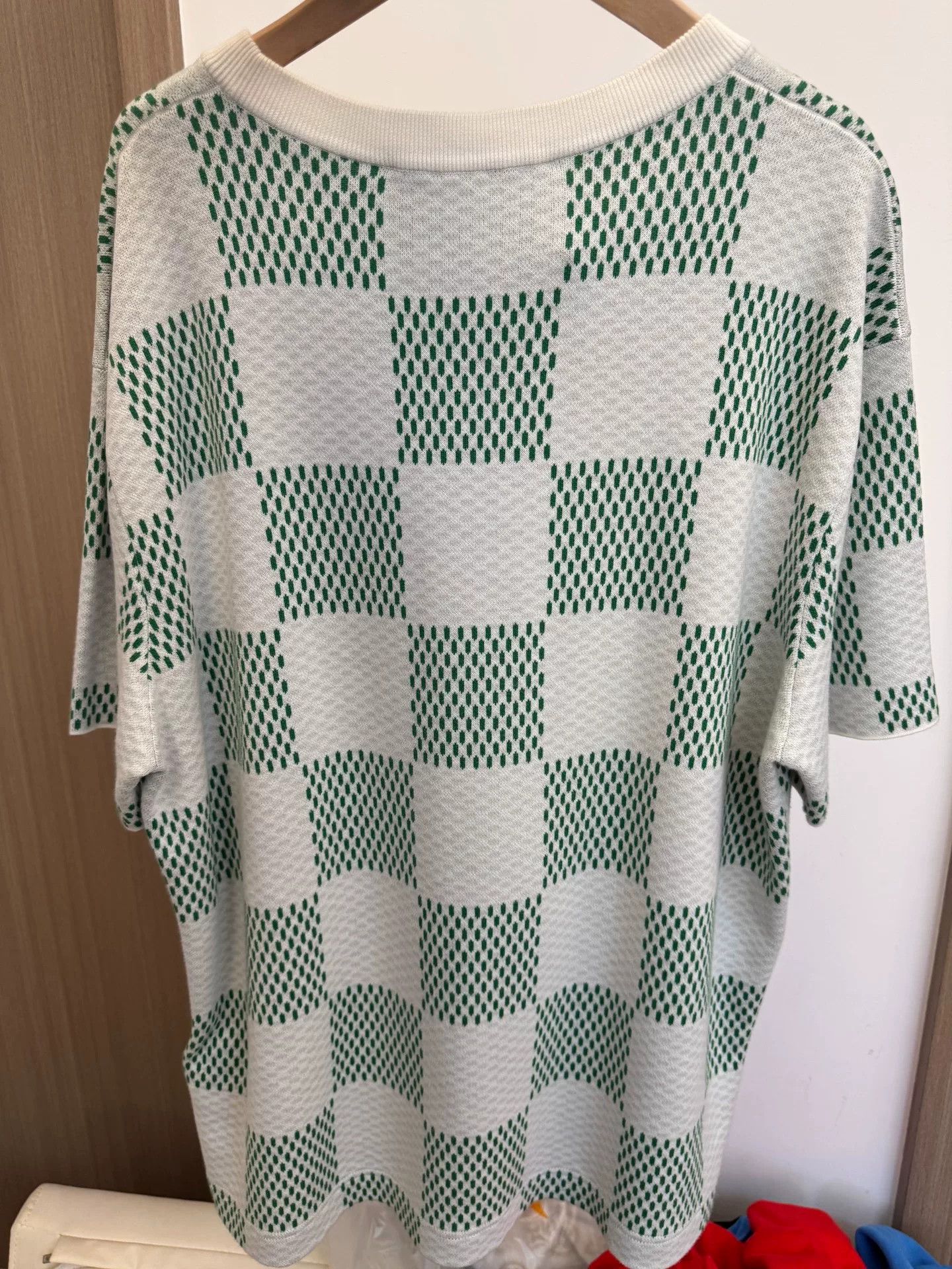Louis Vuitton Louis Vuitton Green Checkered Knit Shirt Size US XXL / EU 58 / 5 - 2 Thumbnail