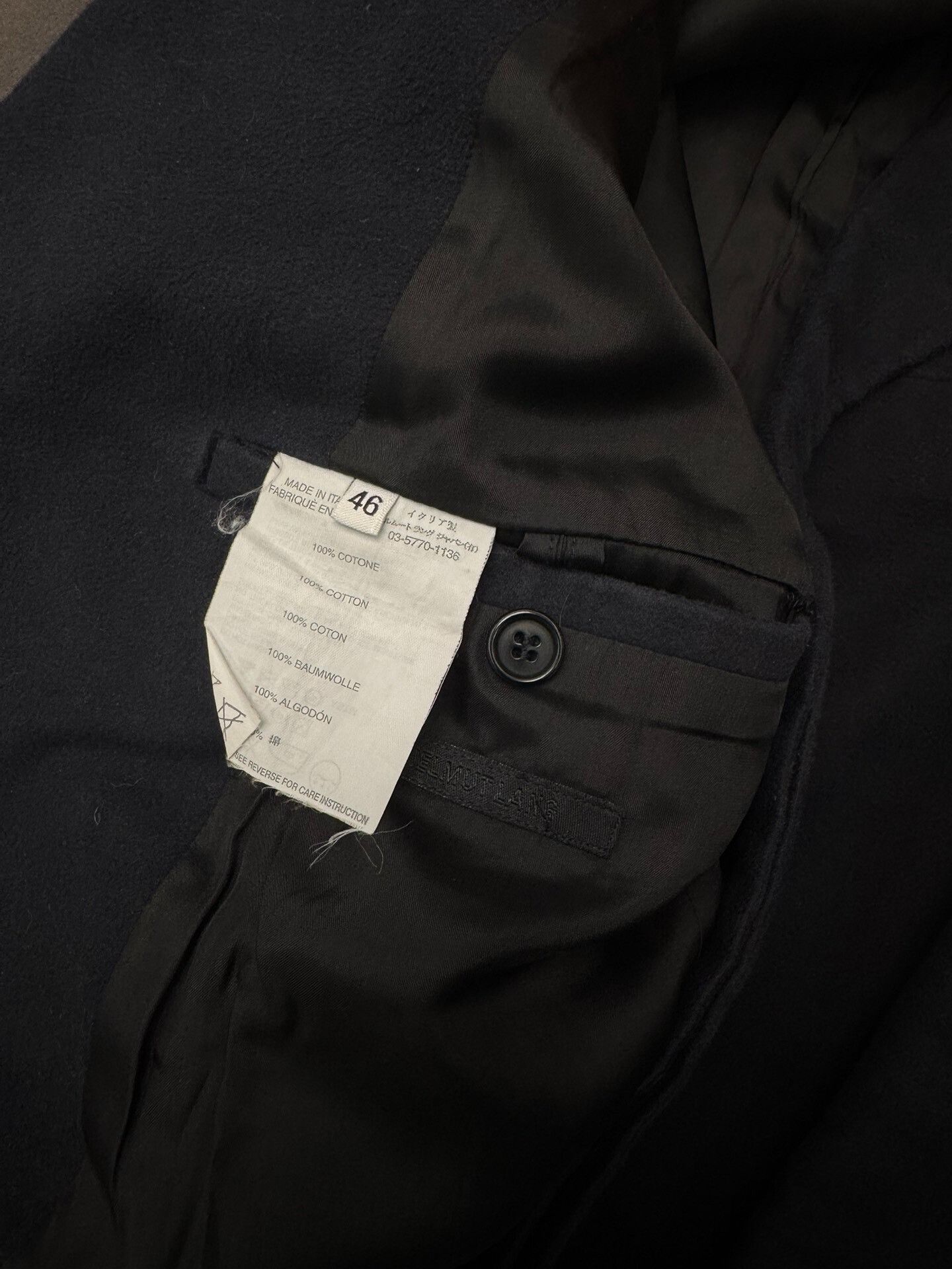 Helmut Lang Helmut Lang 2003 Moleskin Black Coat Size US S / EU 44-46 / 1 - 6 Thumbnail